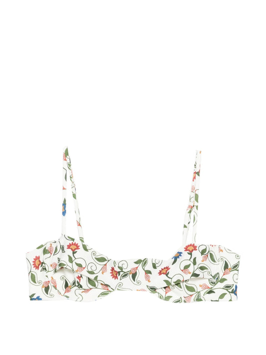 embroidered underwire bikini top