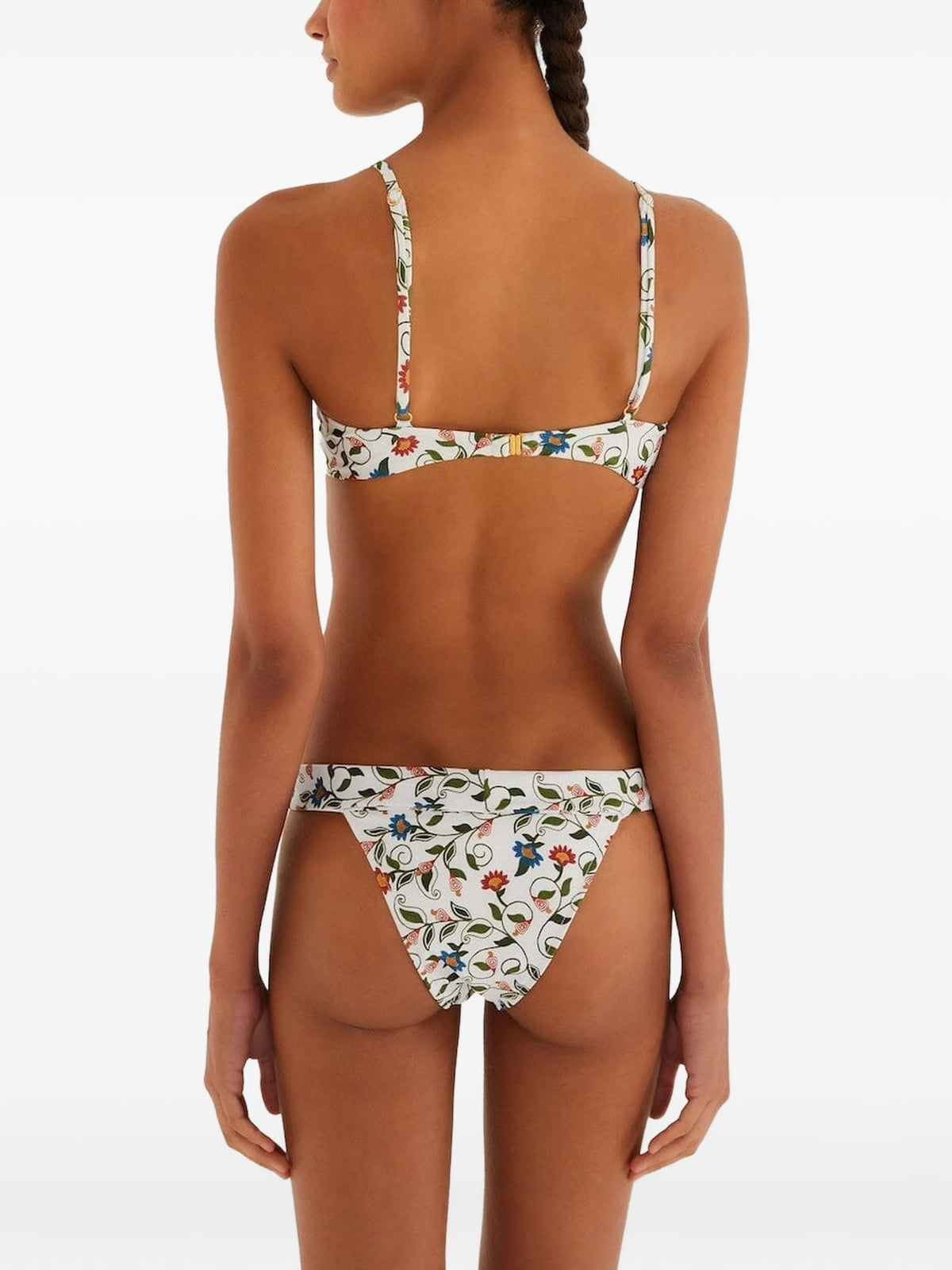 stitched garden underwire bikini top