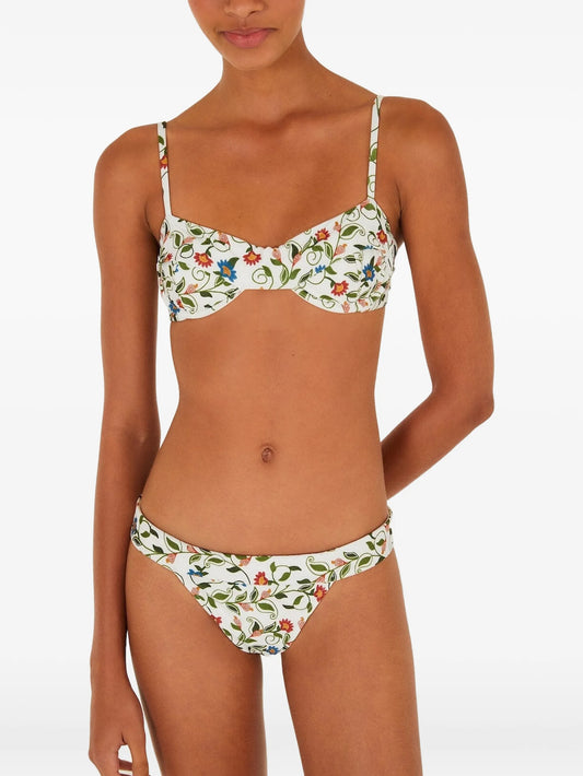 off-white stitched garden underwire bikini top