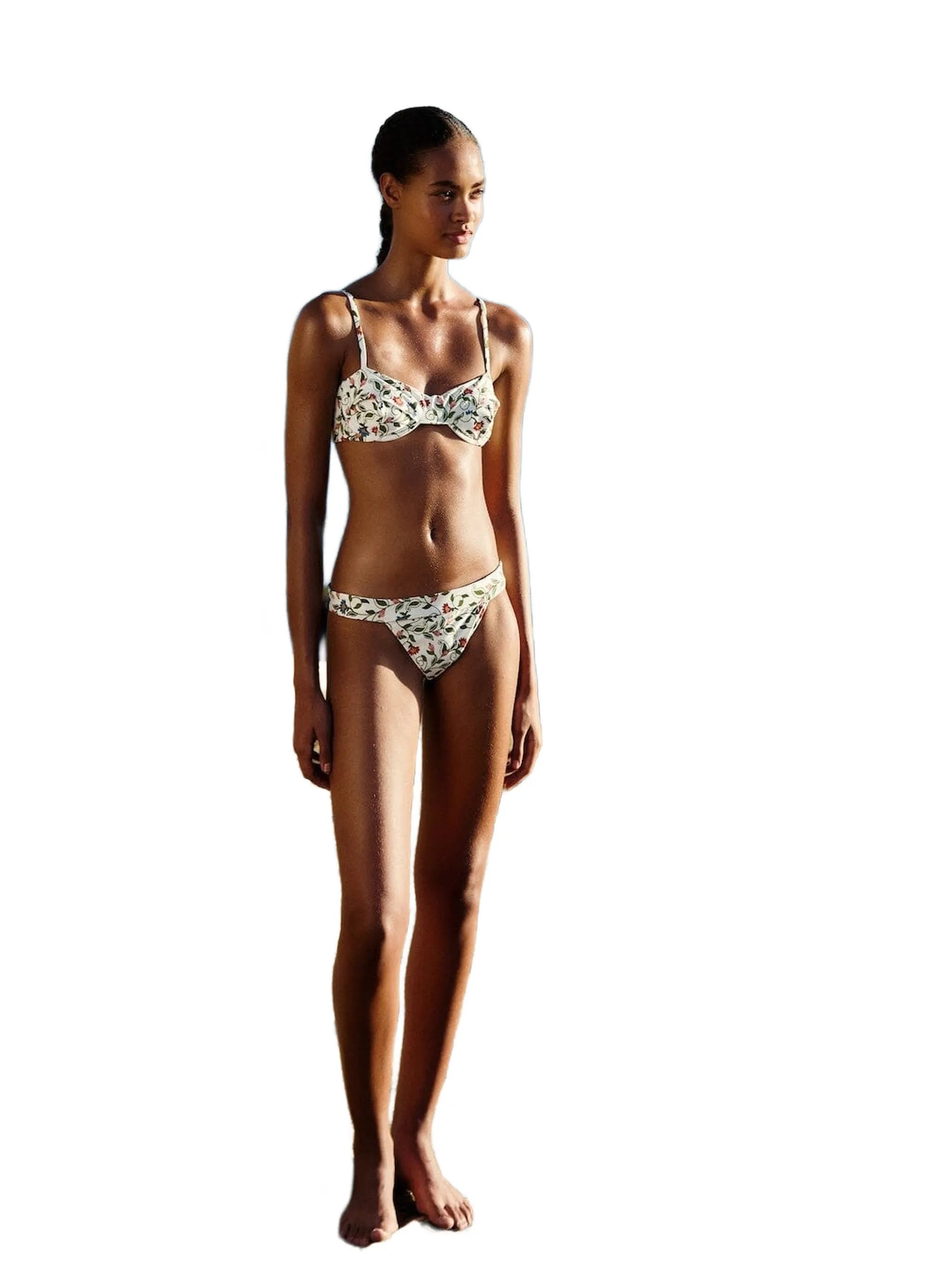 off-white stitched garden underwire bikini top