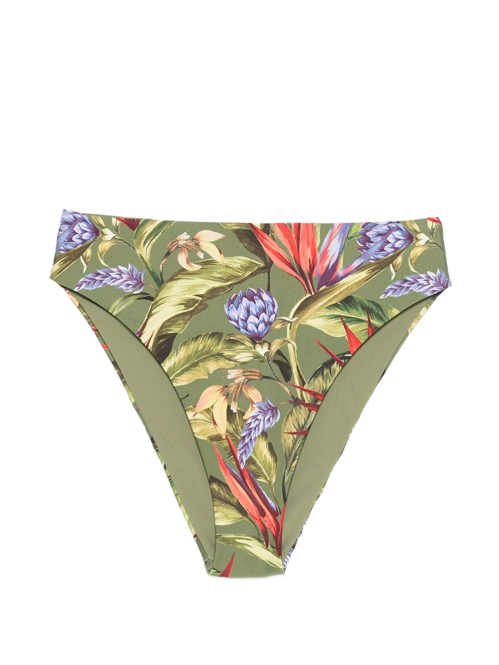 dark green strelitzia hot pants bikini bottom
