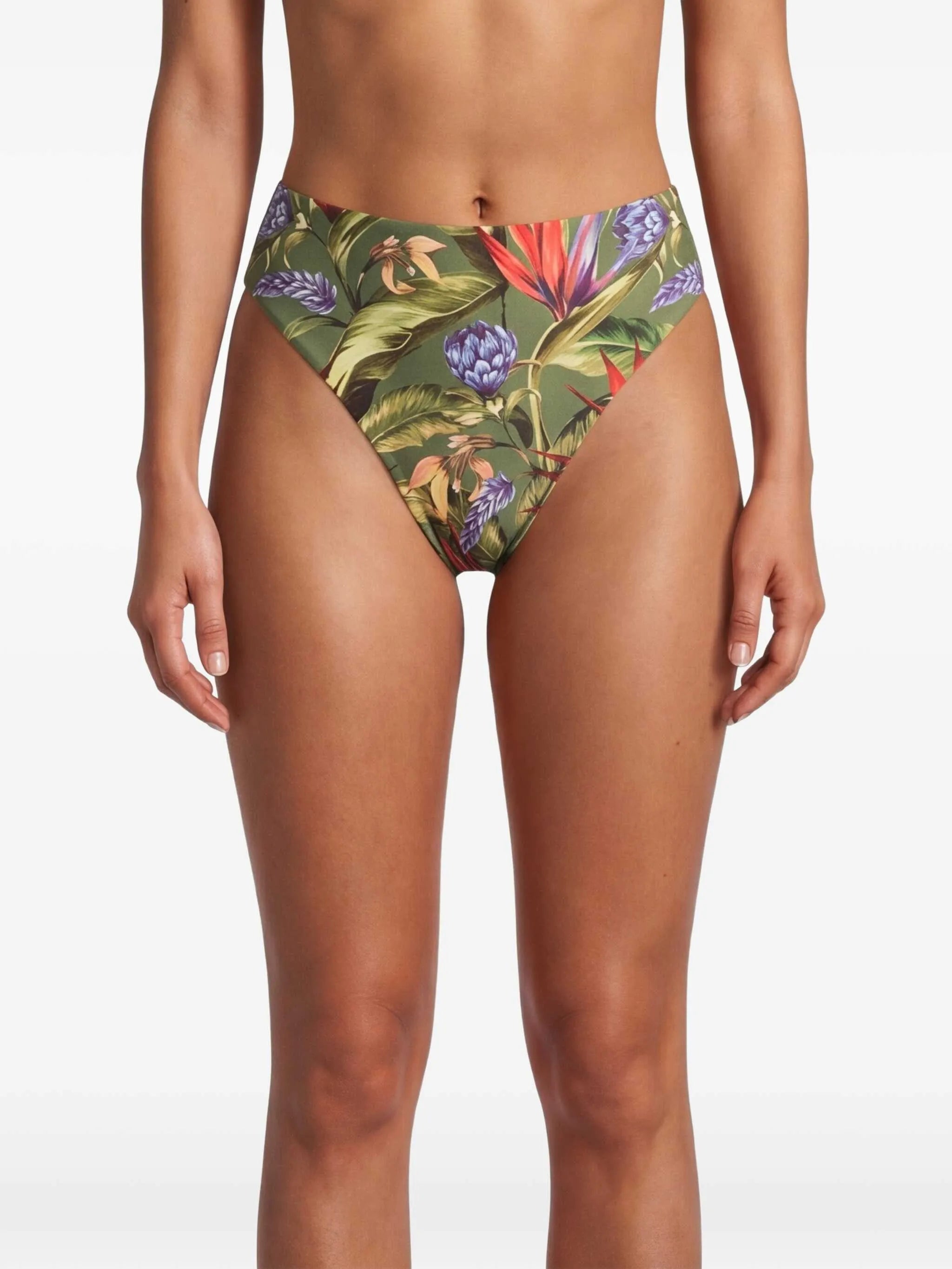 dark green strelitzia hot pants bikini bottom
