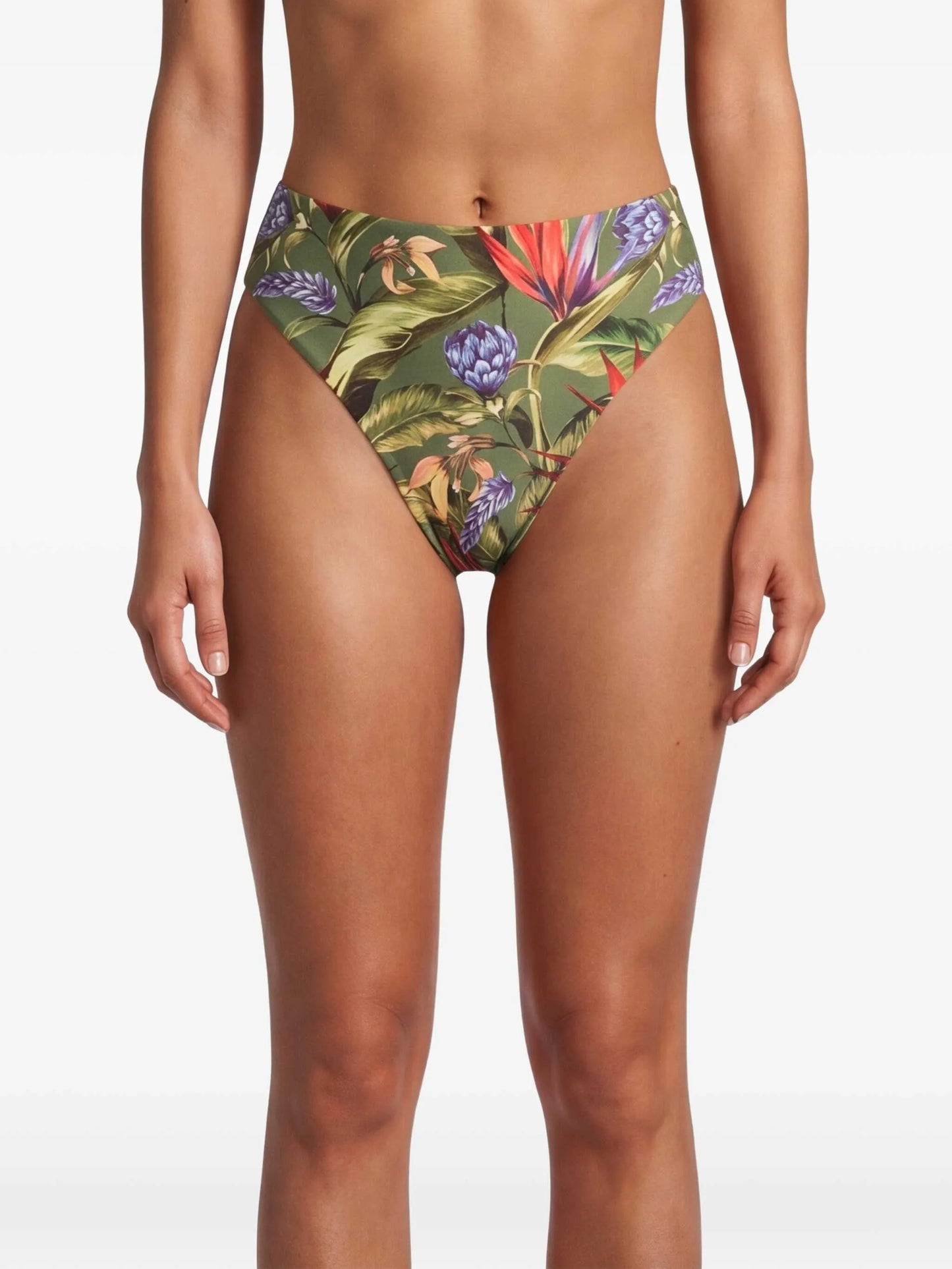 dark green strelitzia hot pants bikini bottom