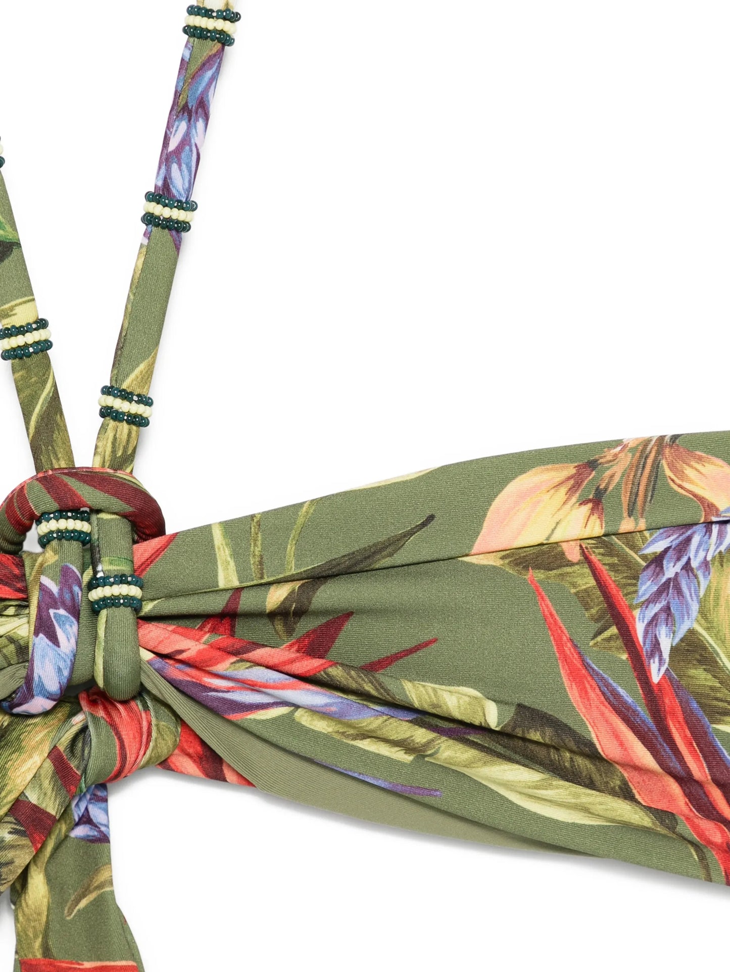 Strelitzia floral-print bikini top