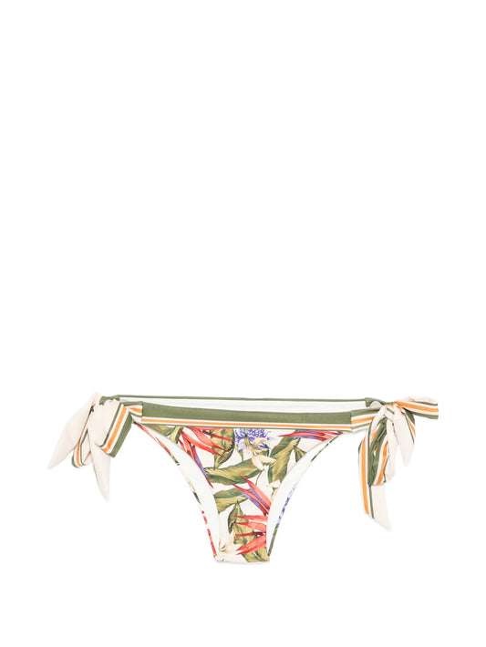 Strilitzia floral-print side-tie bikini bottoms