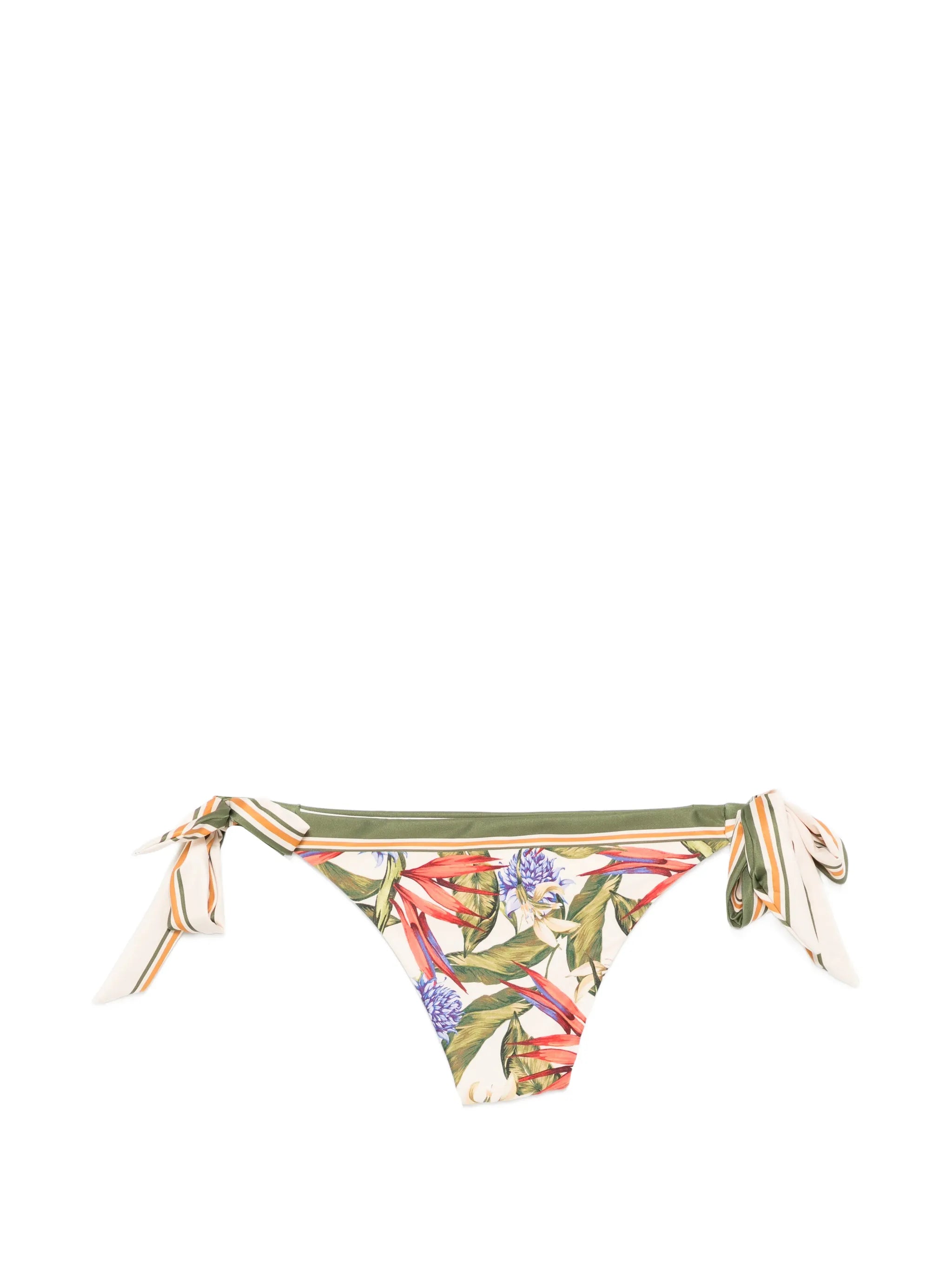 Strilitzia floral-print side-tie bikini bottoms