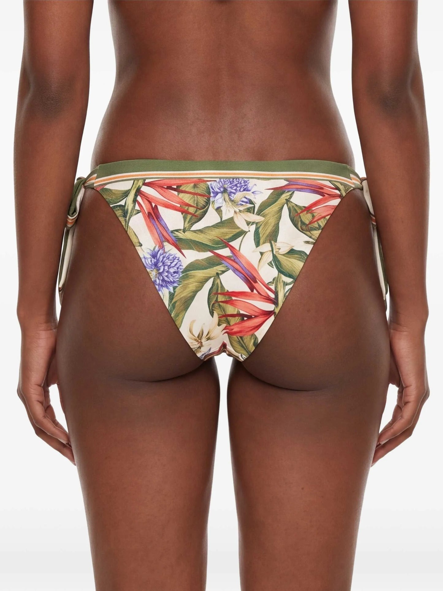 Strilitzia floral-print side-tie bikini bottoms