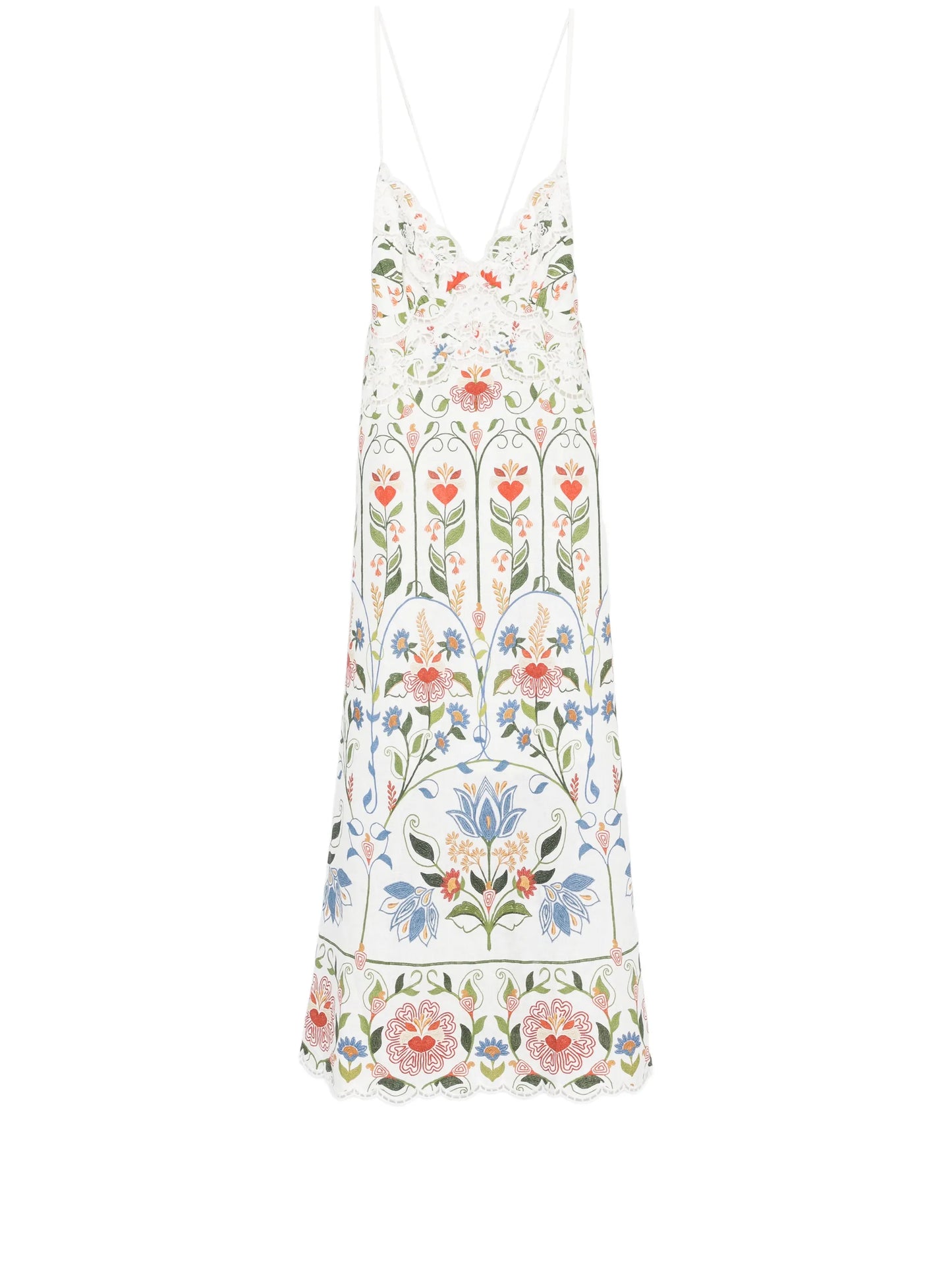 Stitched Garden embroidered midi dress