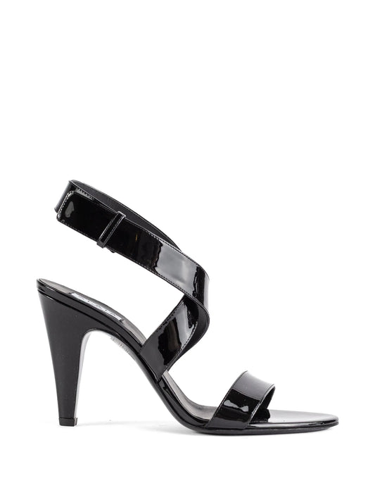 patent-leather heeled sandals