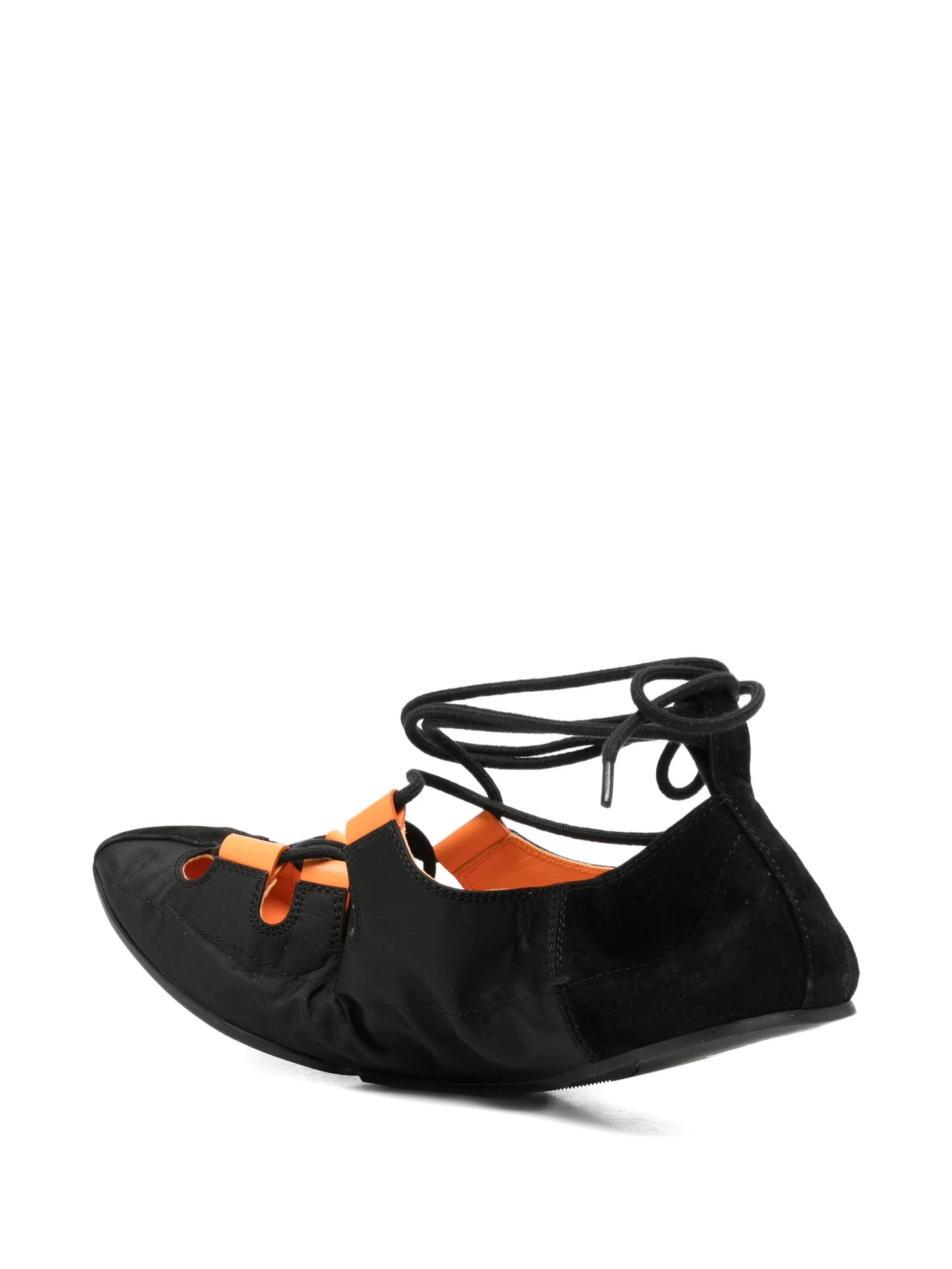 lace-up ballet flats