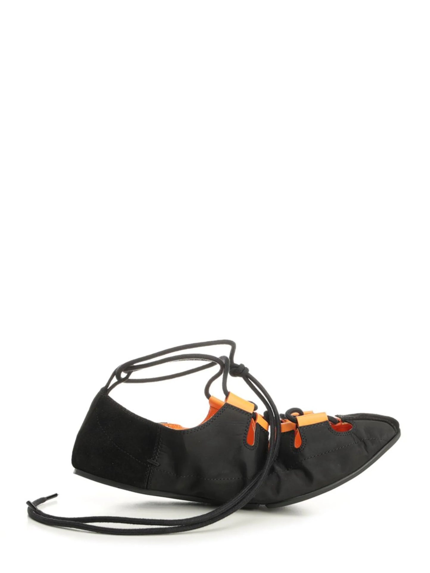 lace-up ballet flats