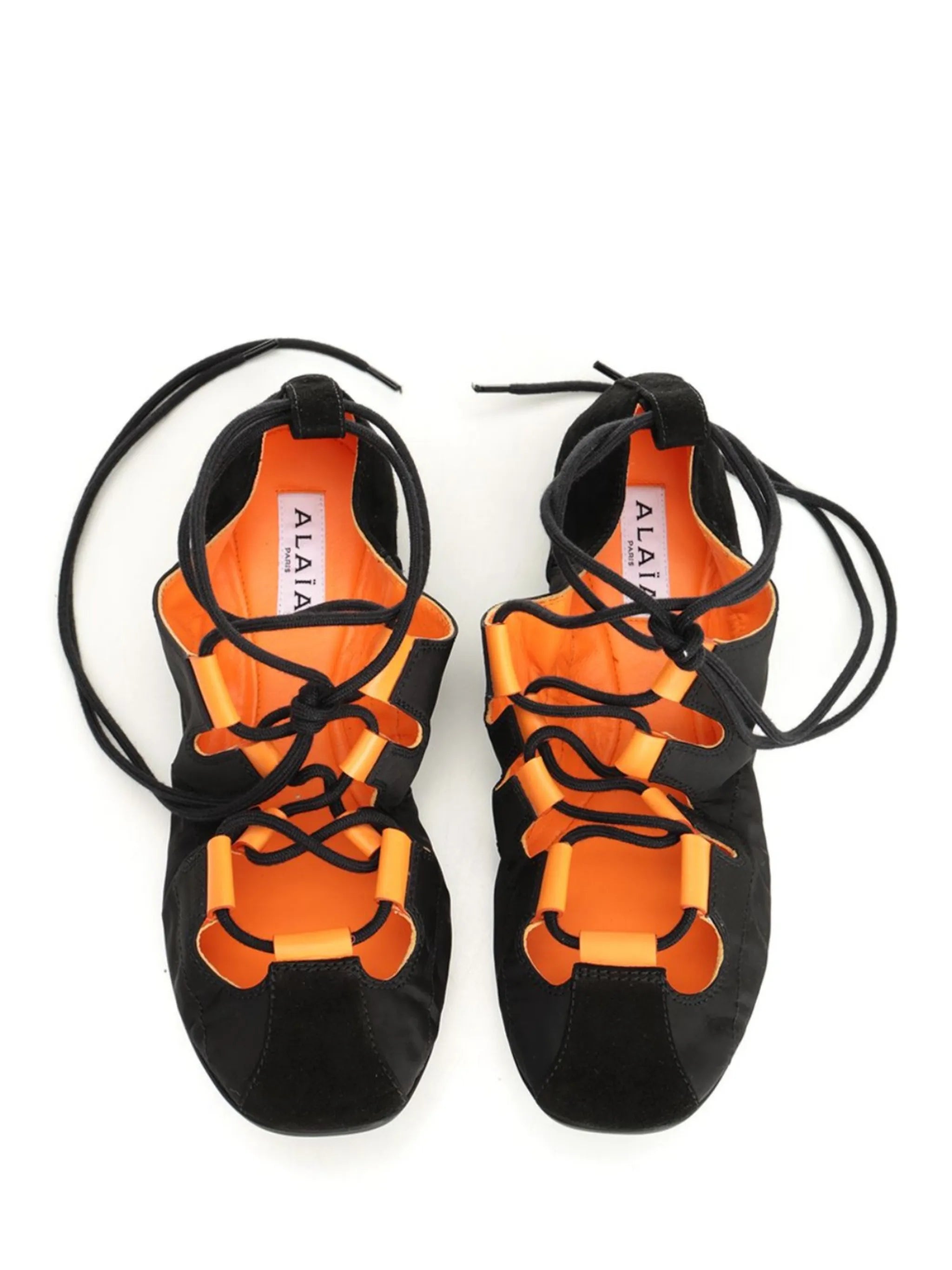 lace-up ballet flats