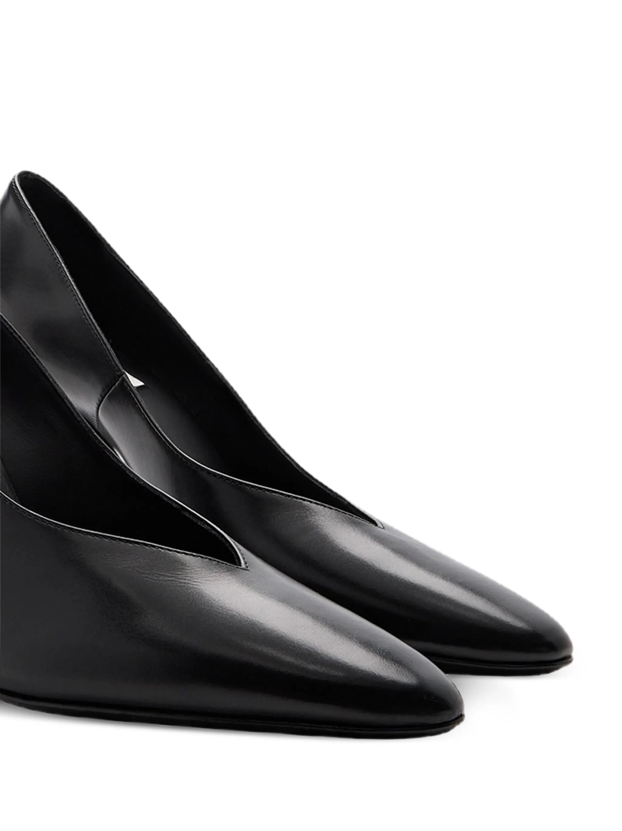 polished leather pumps