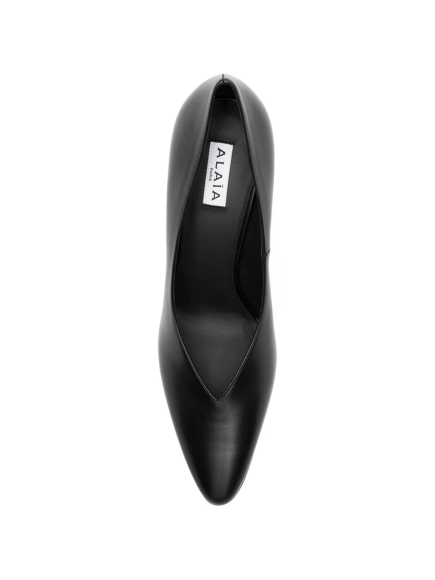 leather heeled pumps
