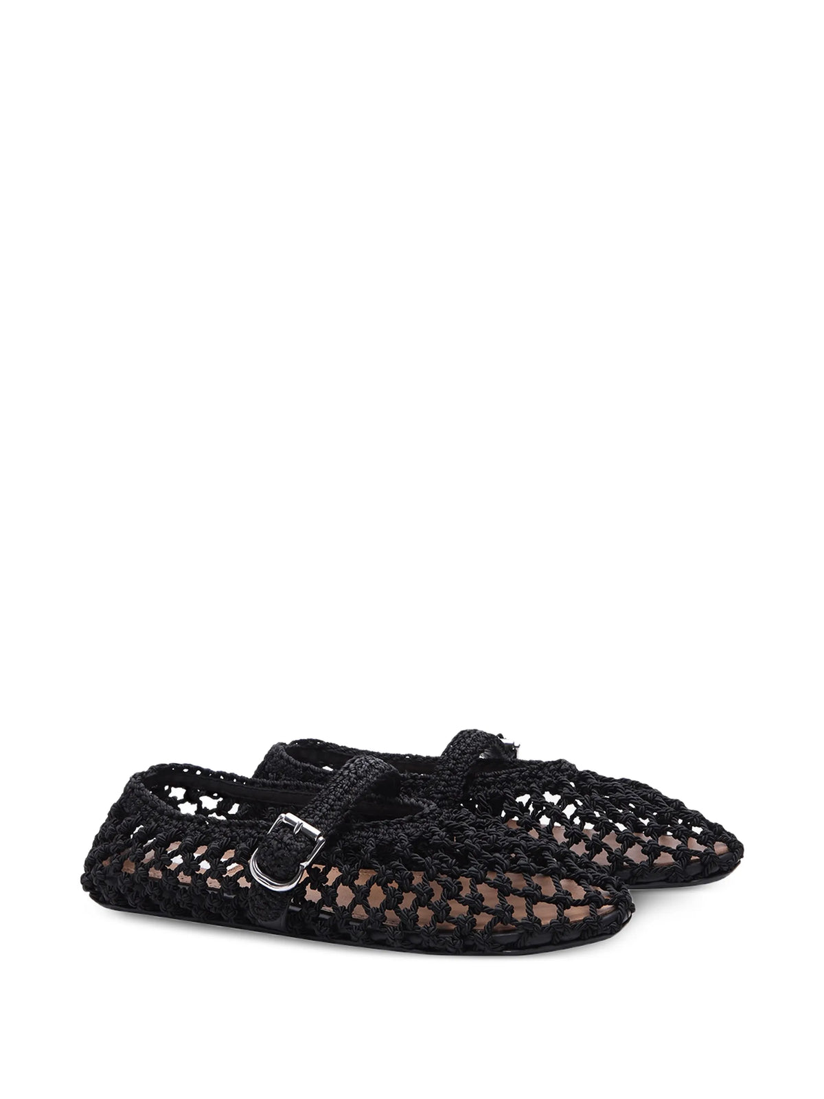 Ballet flats in satin cord