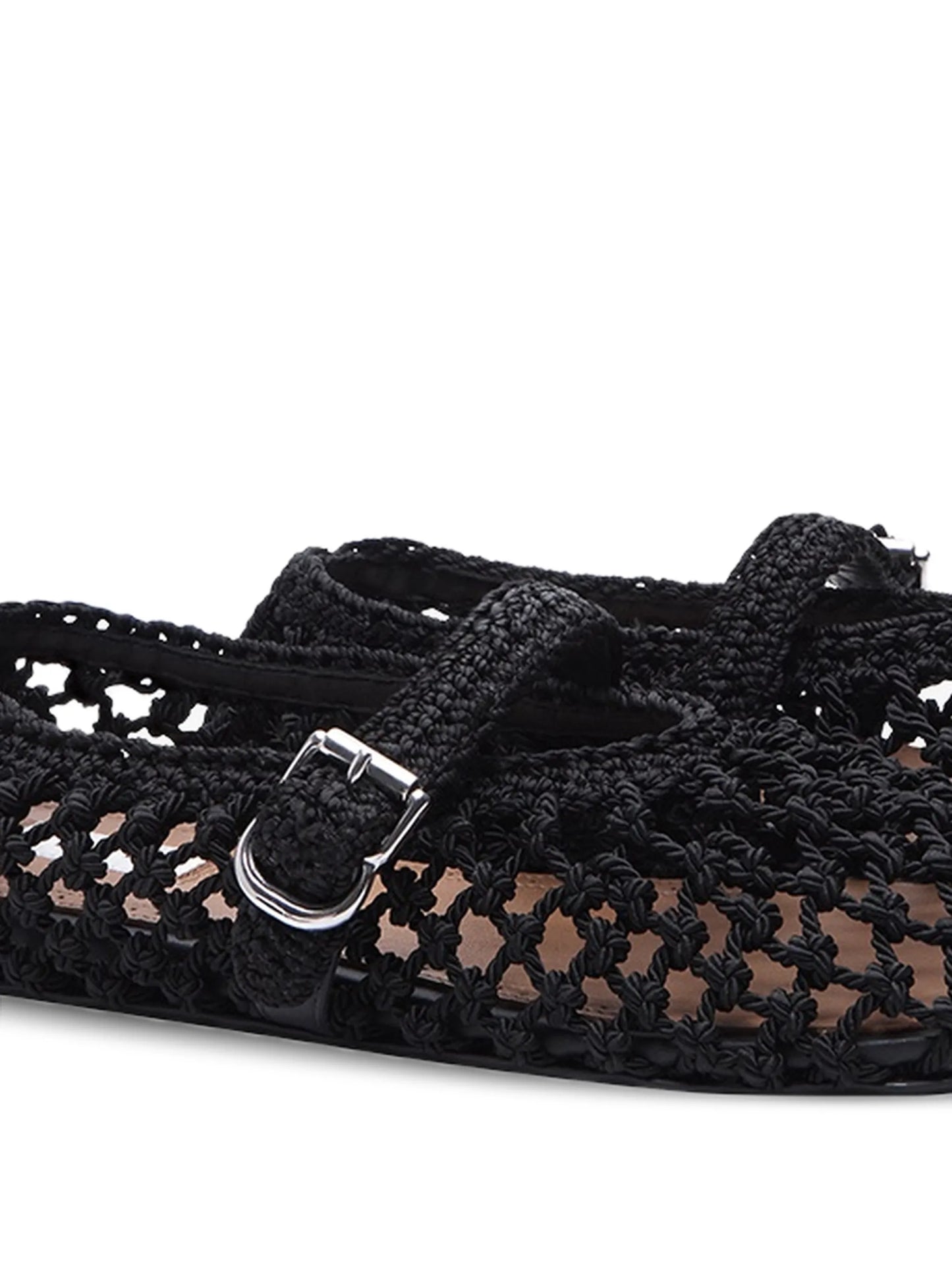 hand-knotted strap ballet flats