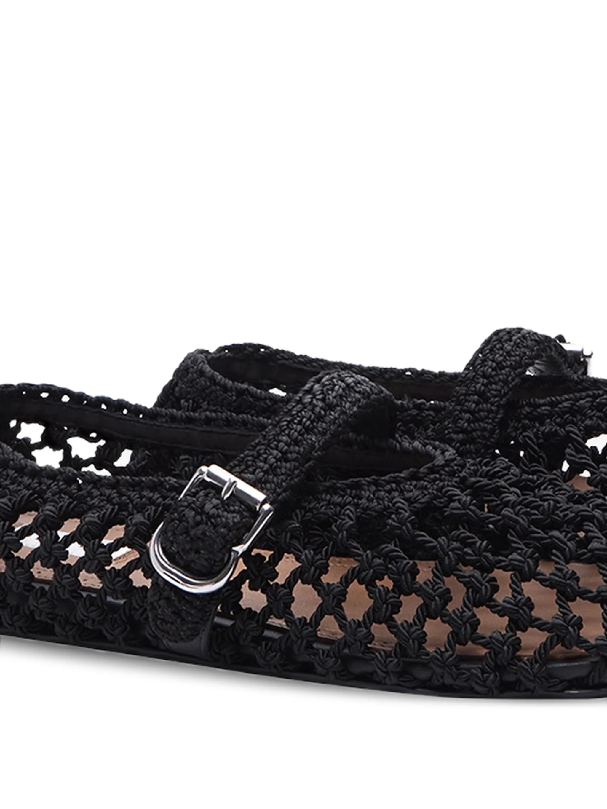Ballet flats in satin cord