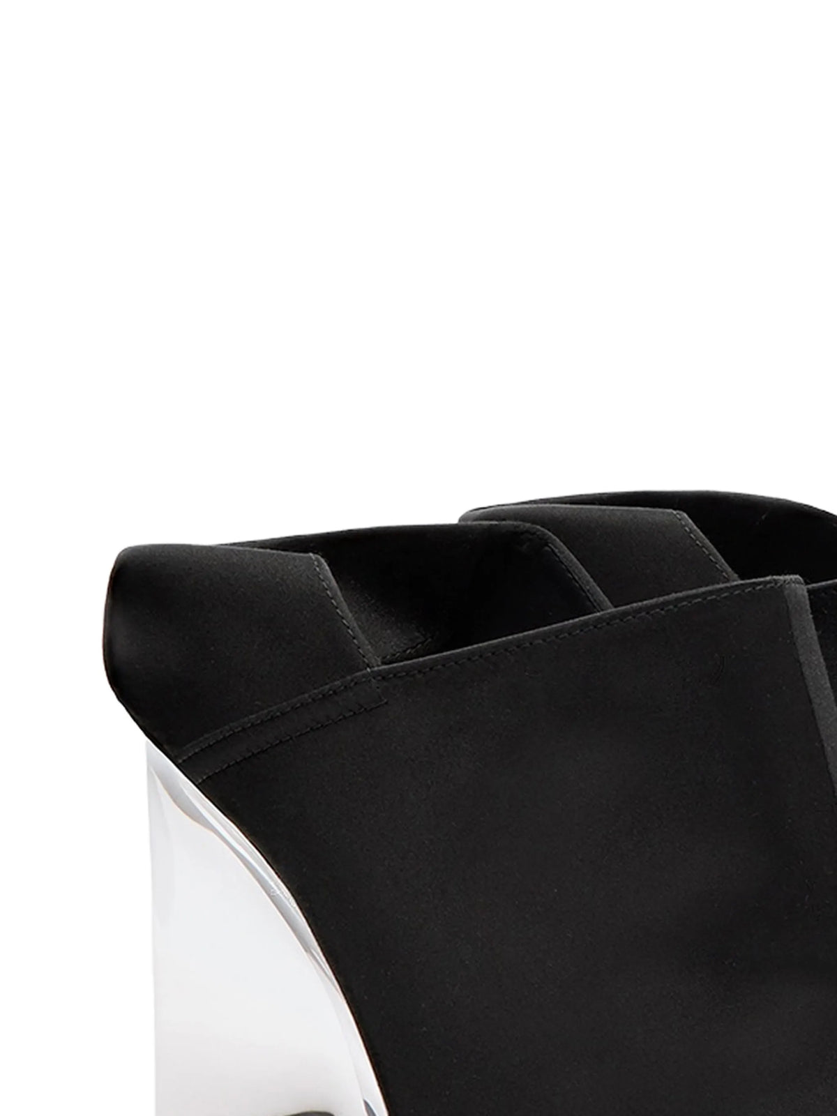 invisible mules in satin