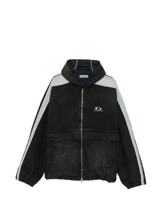 logo-detail denim jacket
