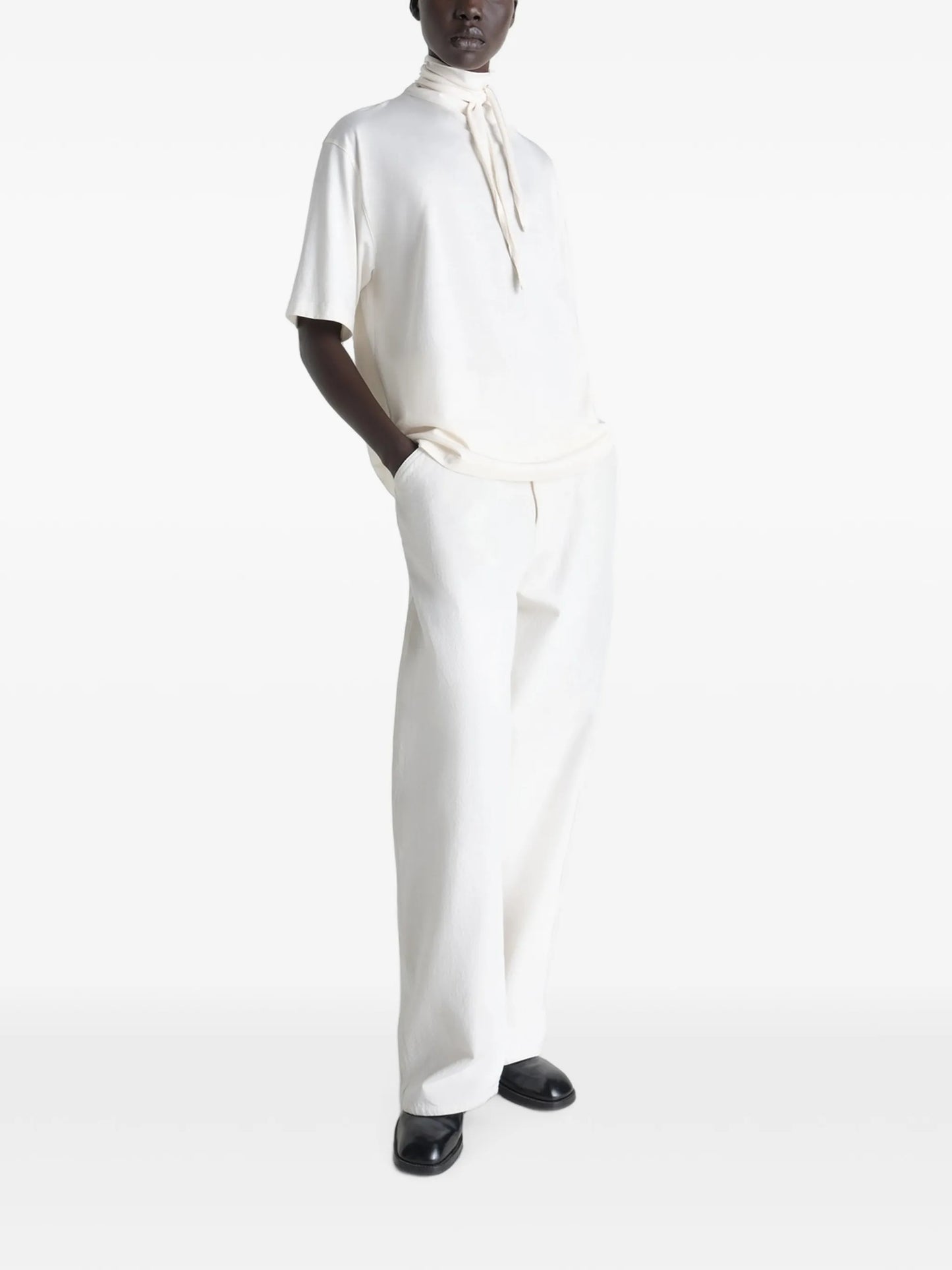 roll-neck short-sleeve T-shirt