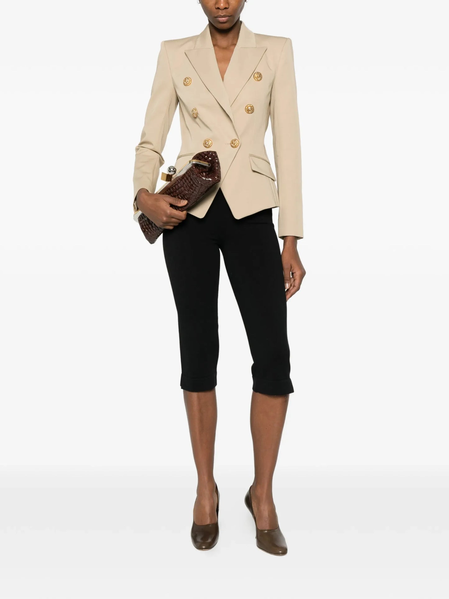 gabardine 6-button jacket
