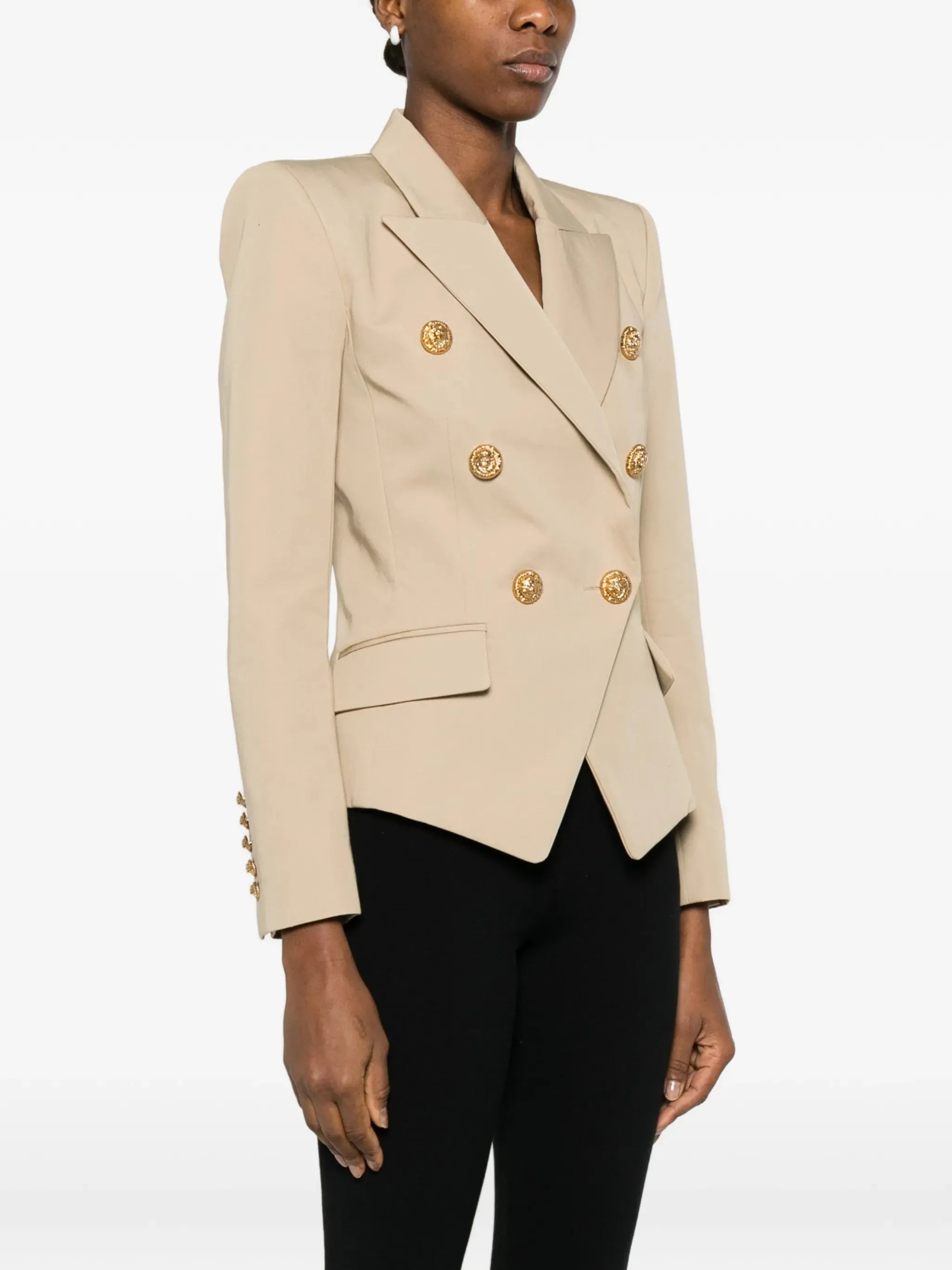 gabardine 6-button jacket