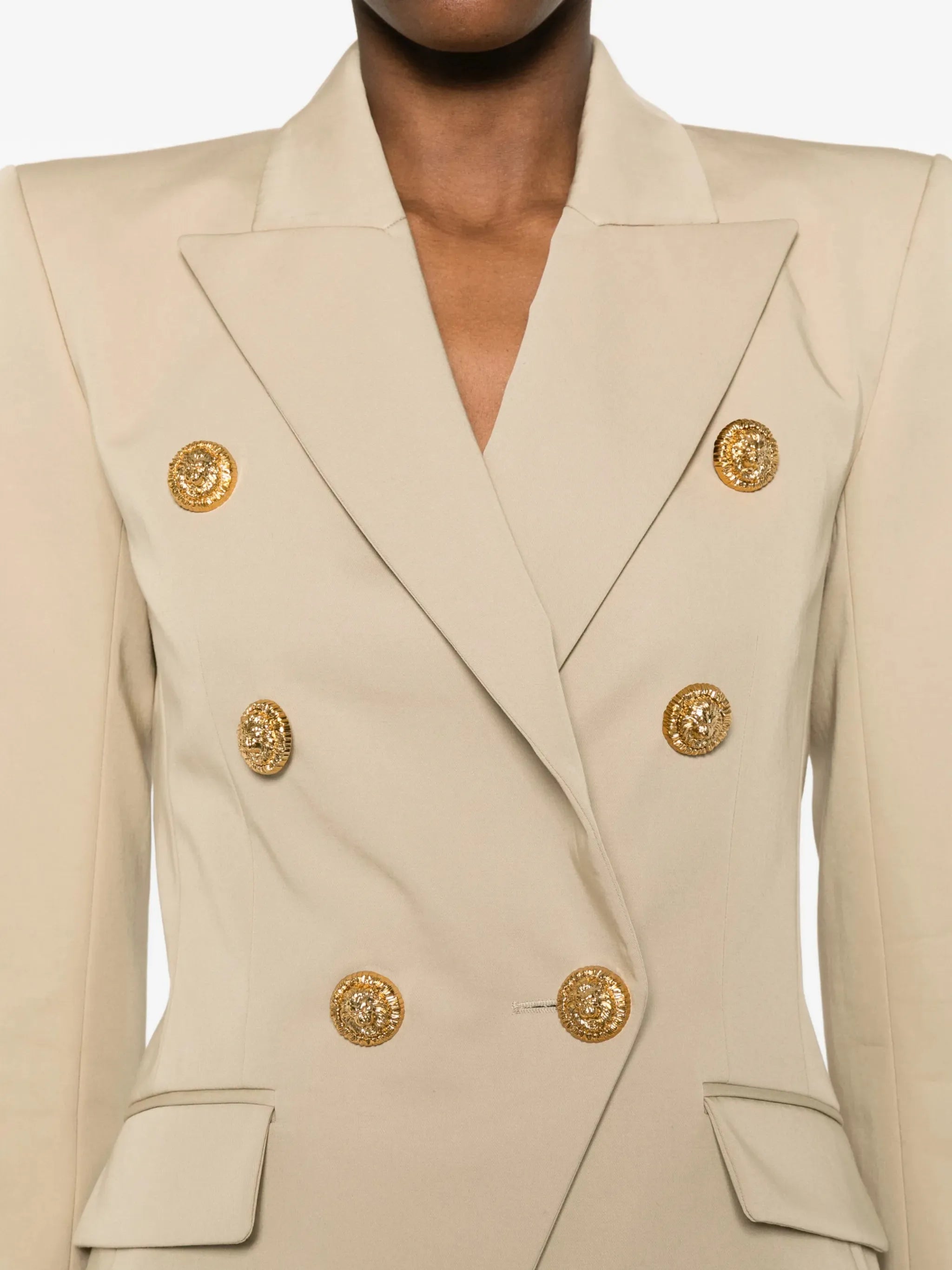 gabardine 6-button jacket