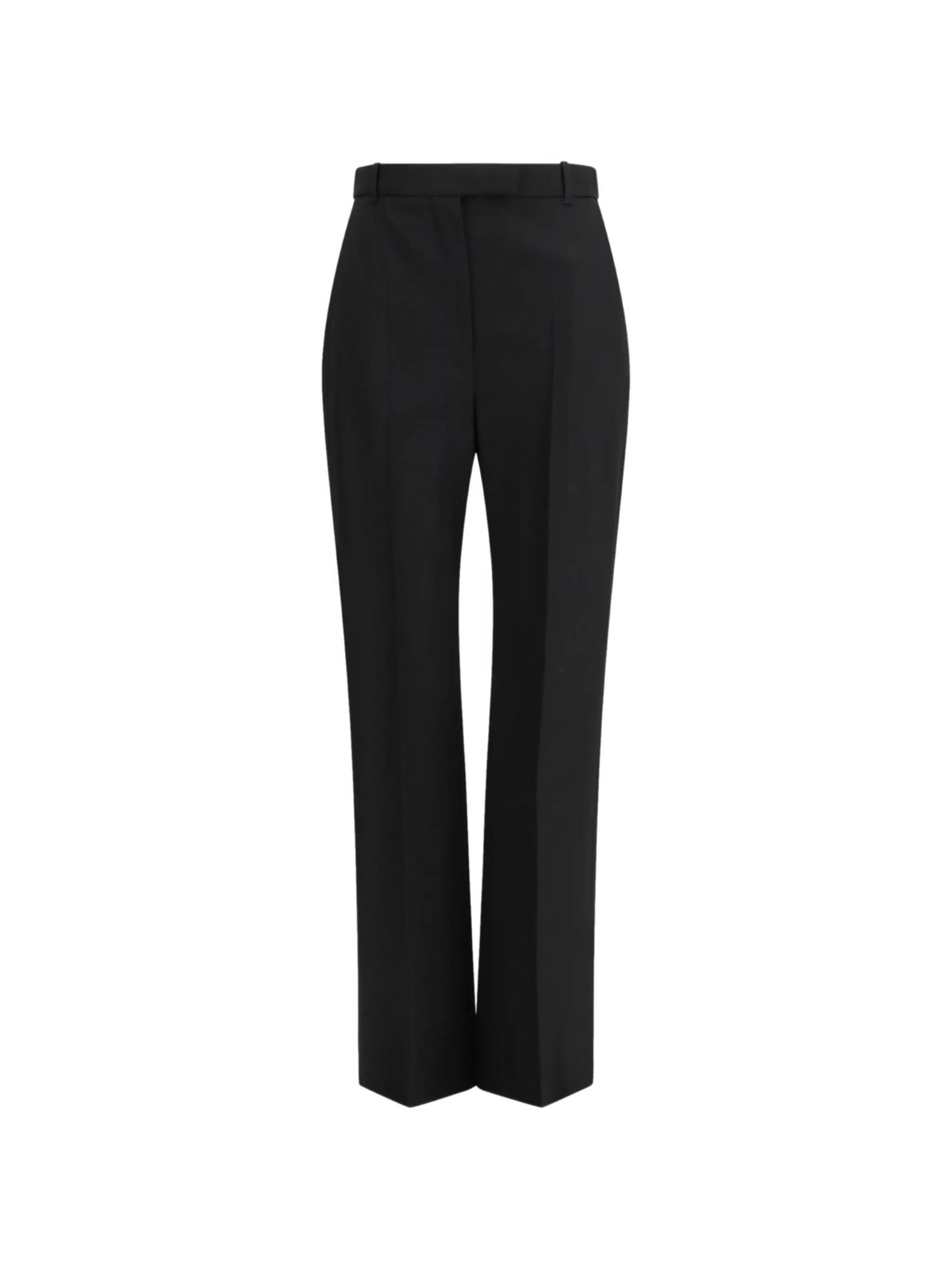 high-waisted tailored trousers in black