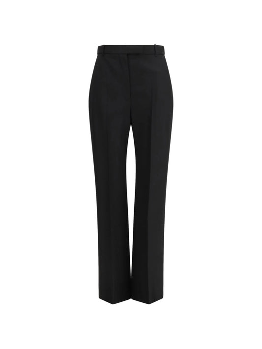 high-waisted tailored trousers in black