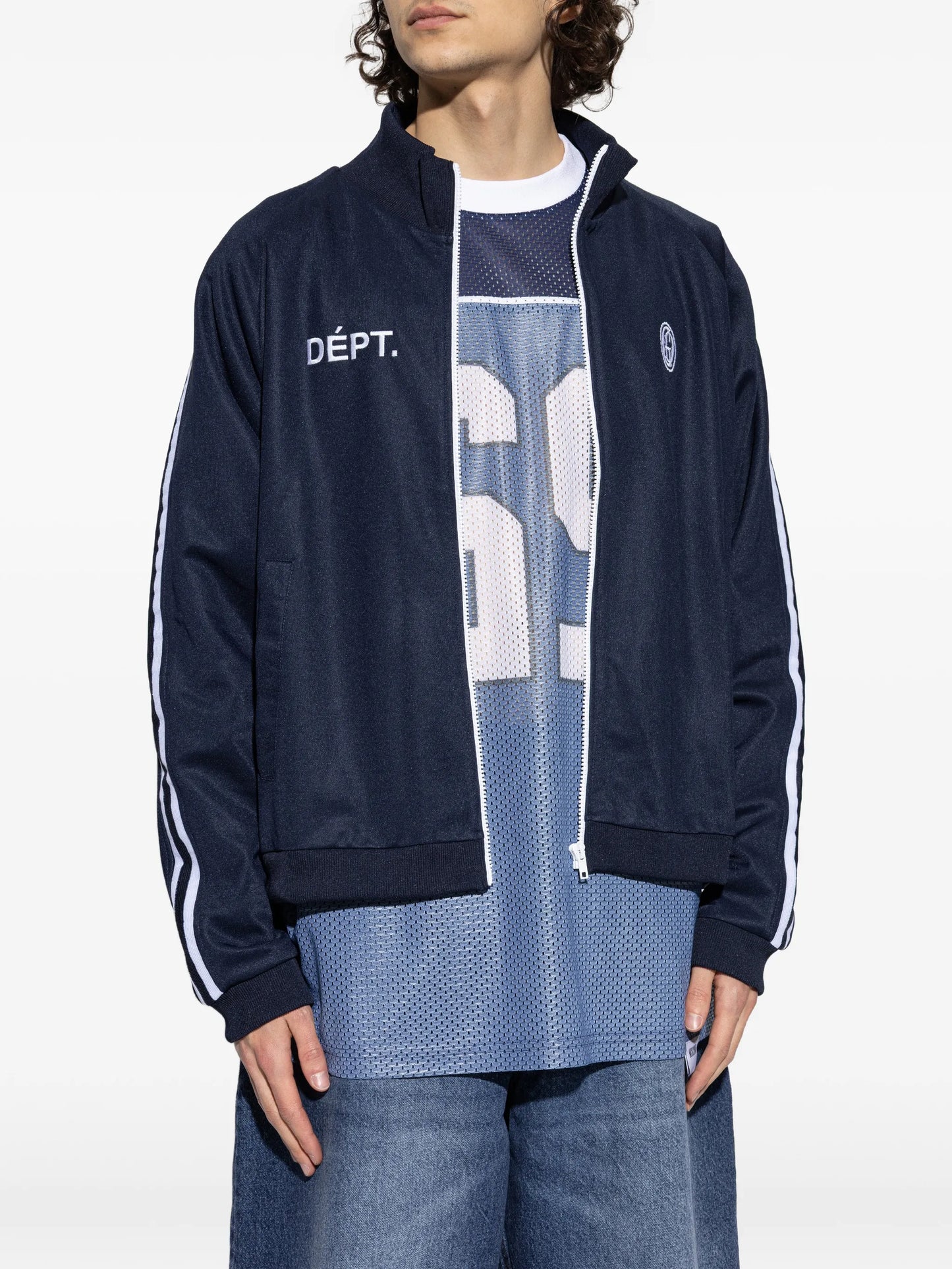 JK logo-embroidered side-stripe jacket