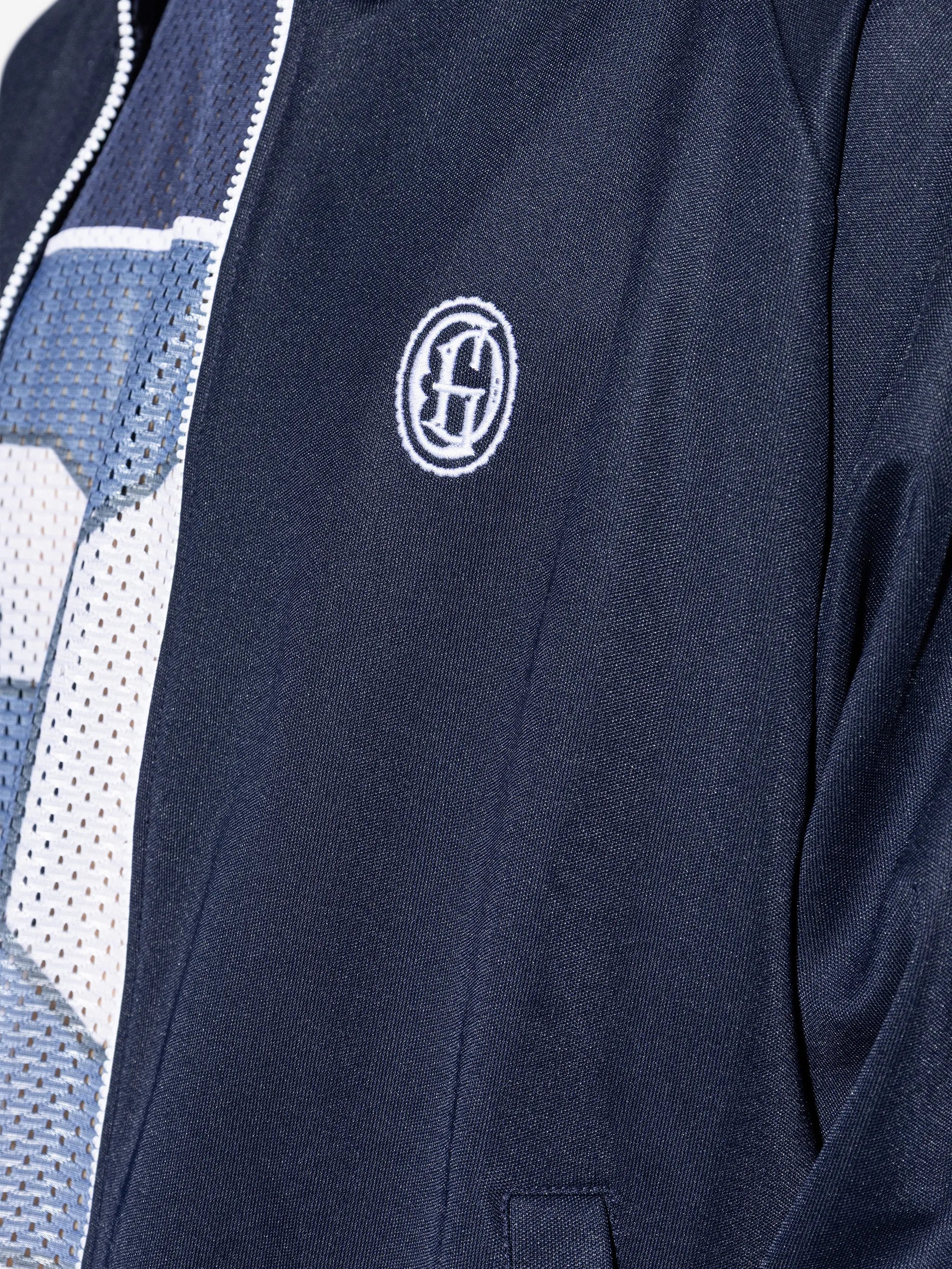 JK logo-embroidered side-stripe jacket
