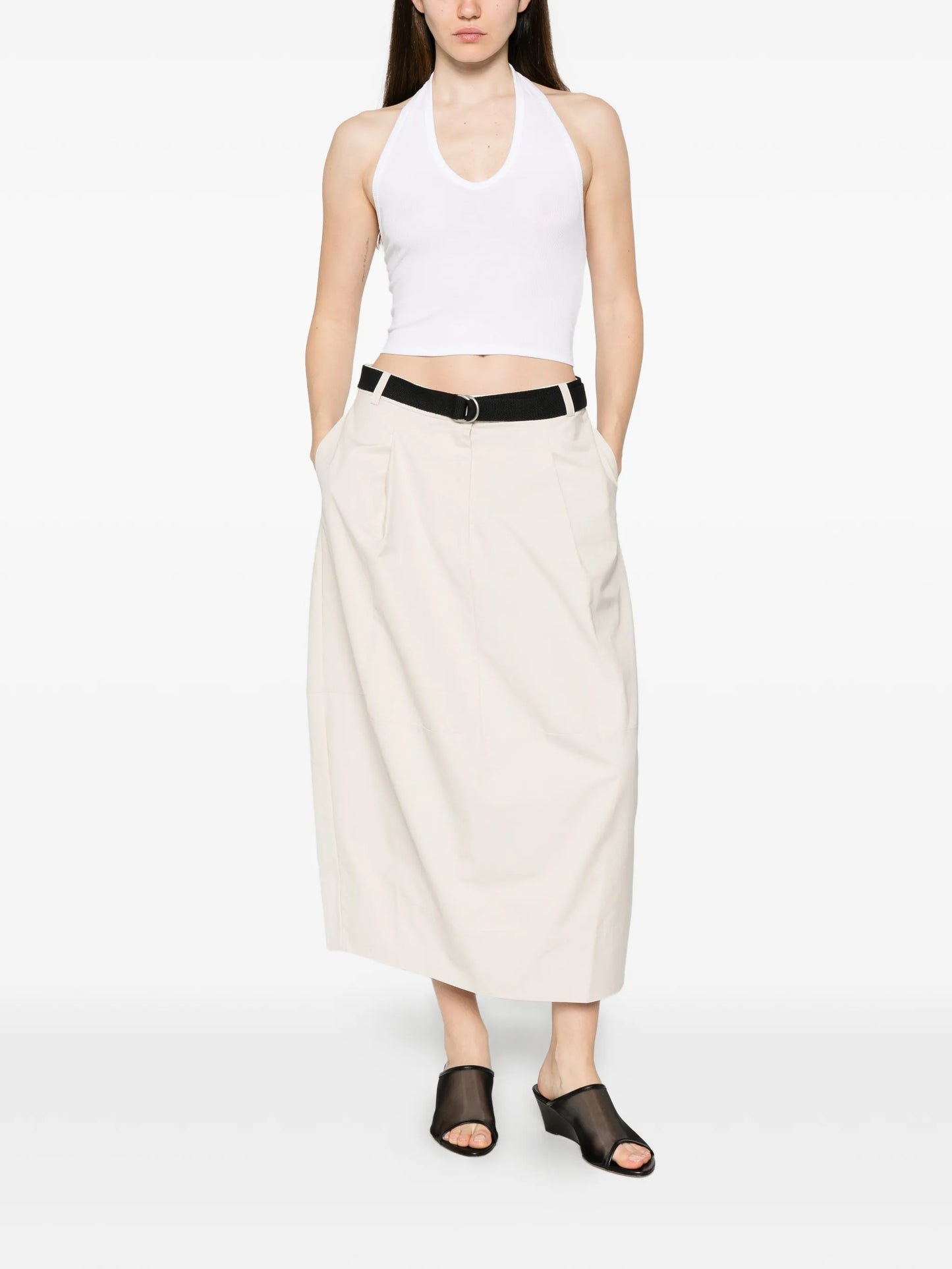 ribbed halterneck top
