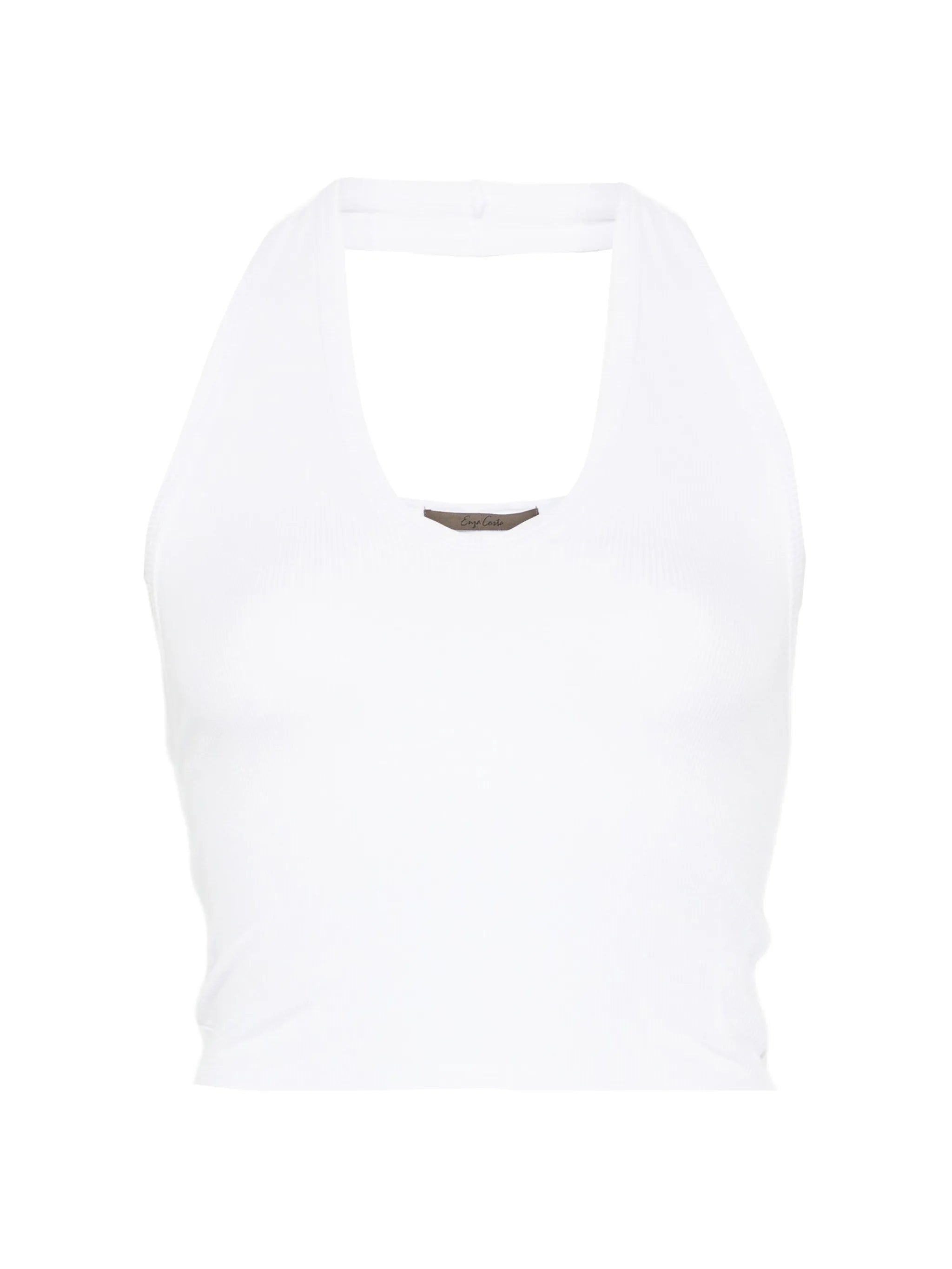 ribbed halterneck top