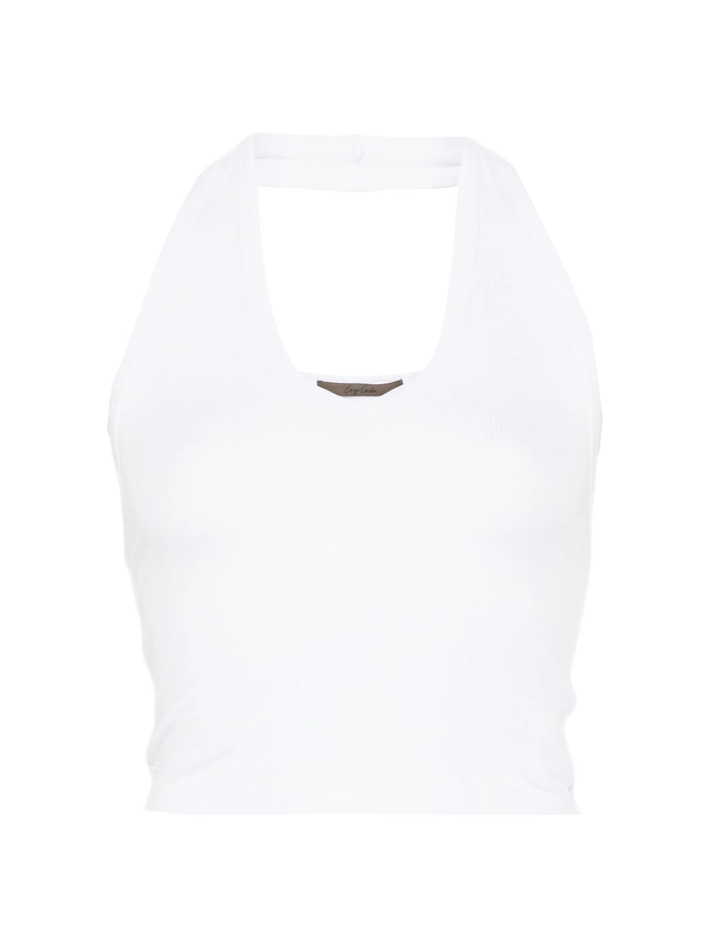 ribbed halterneck top