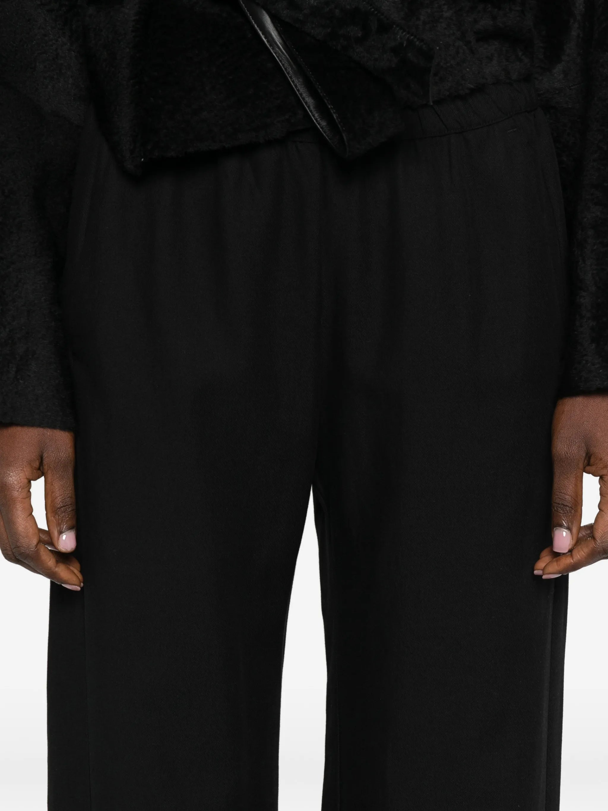 elasticated twill trousers