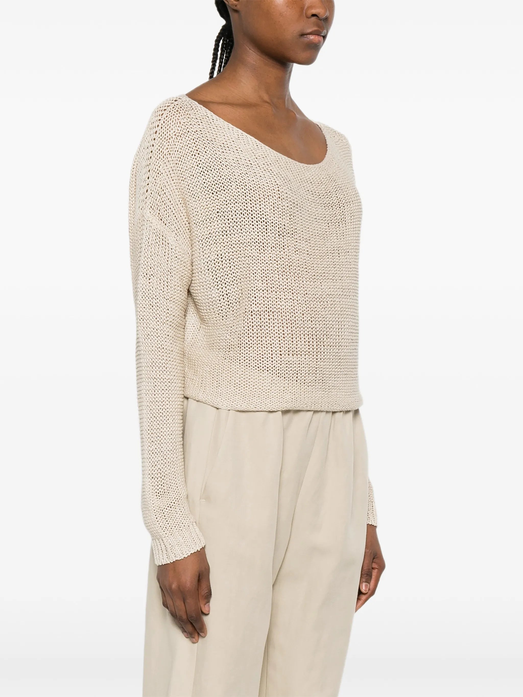 open-knit sweater
