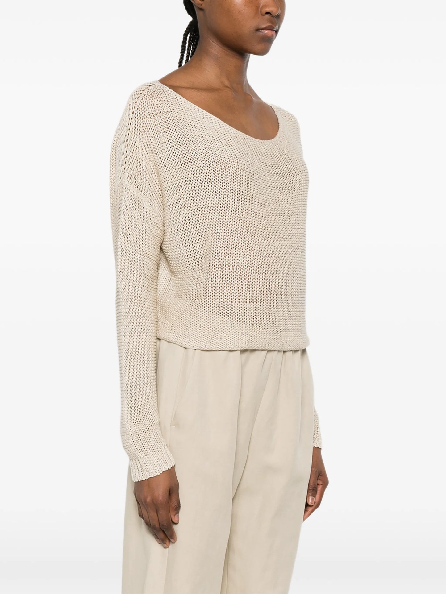 open-knit sweater