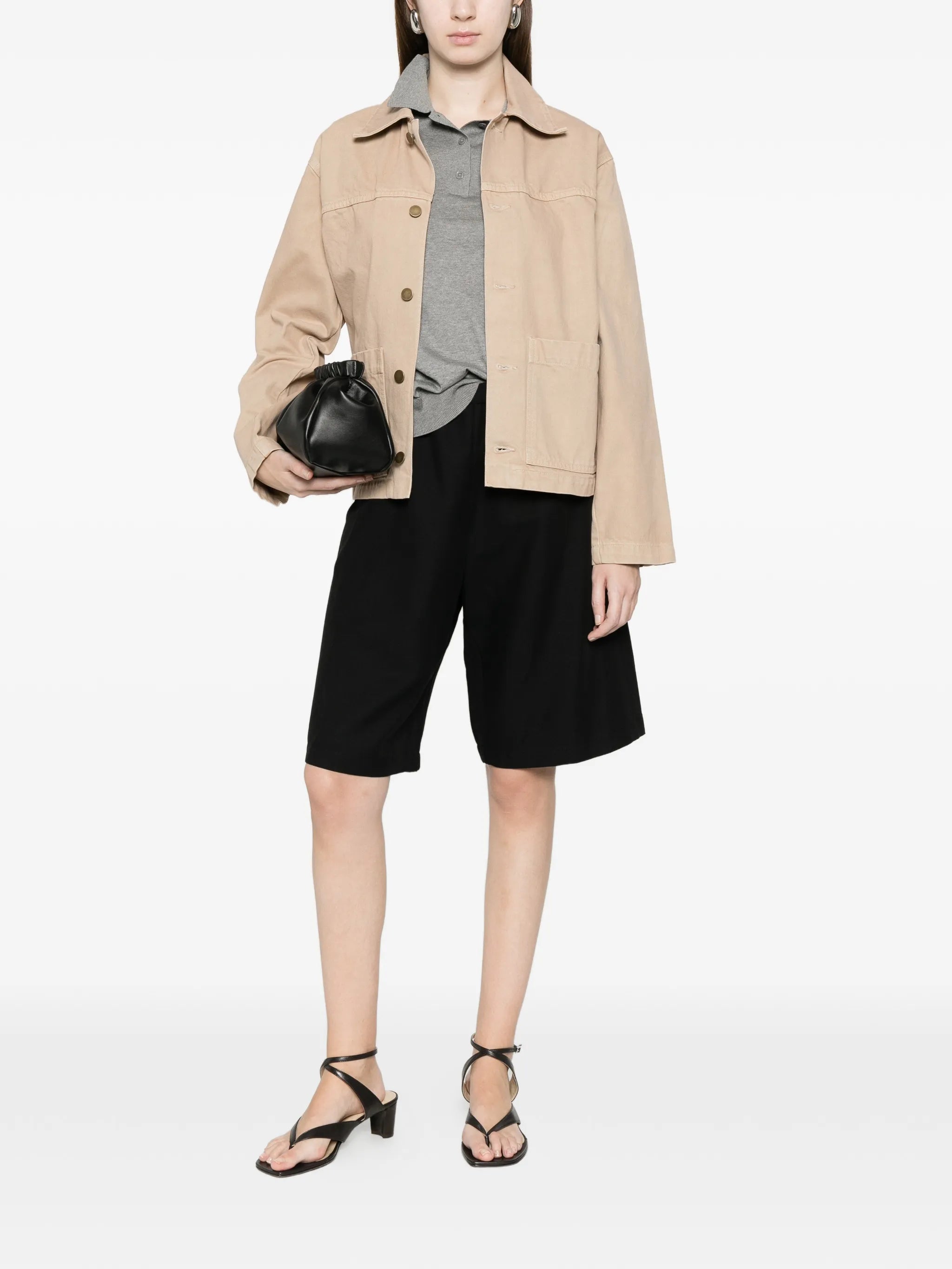 buttoned cotton jacket