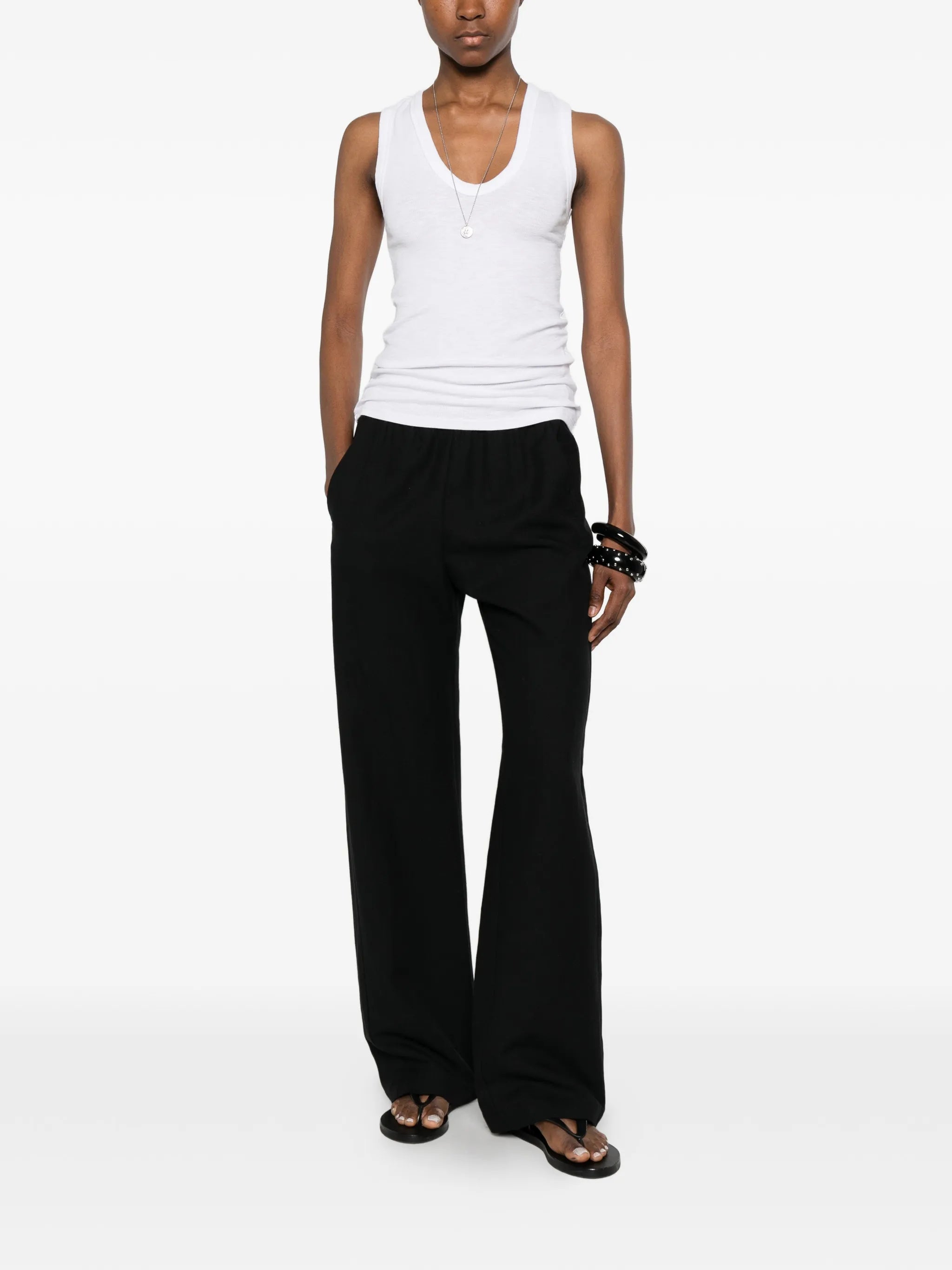 textured rib cotton tank top