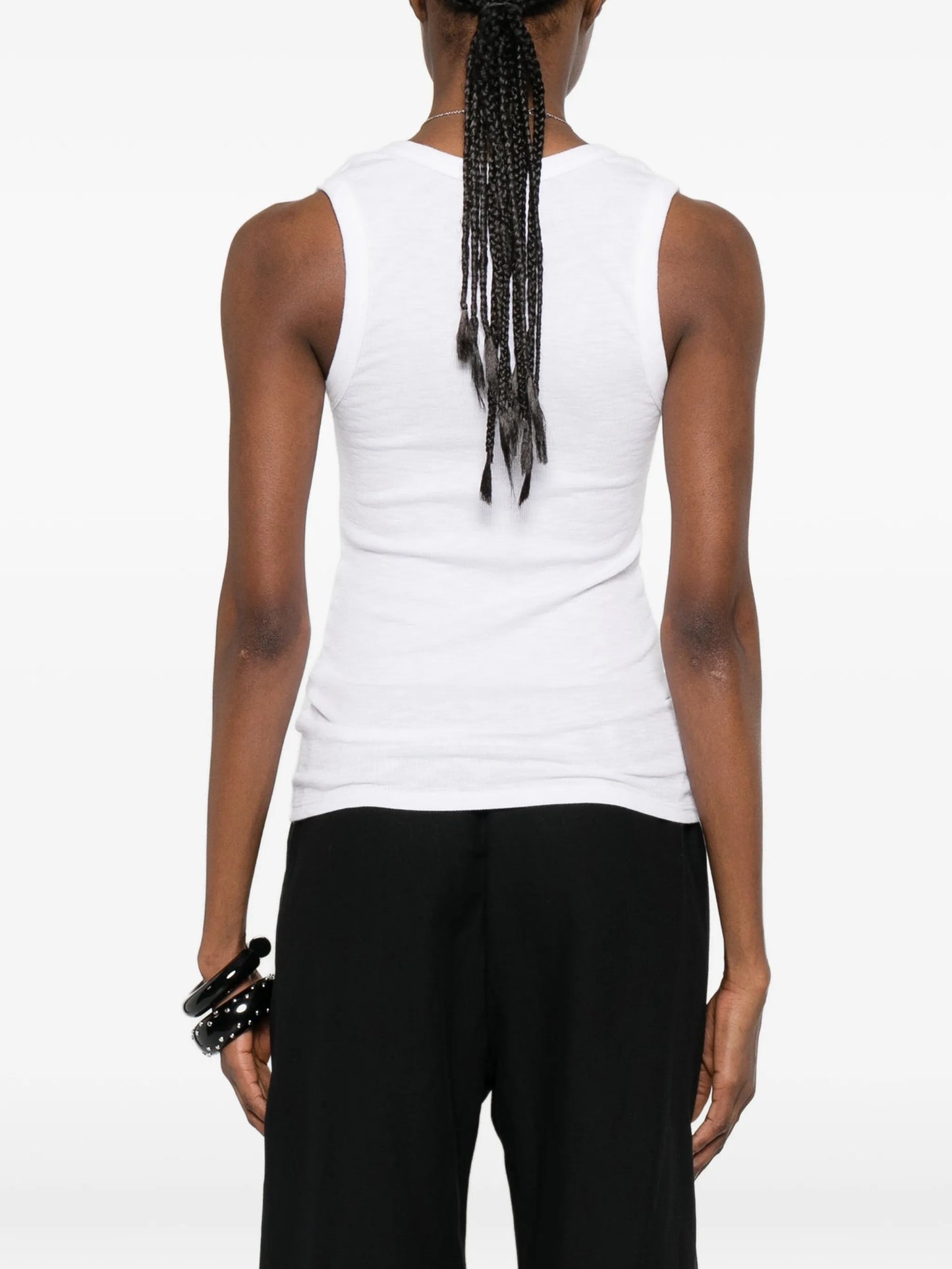 textured rib cotton tank top