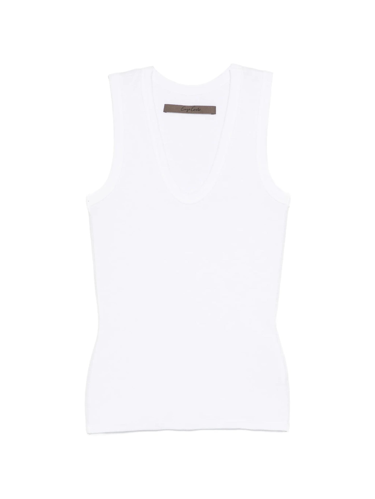 textured rib cotton tank top