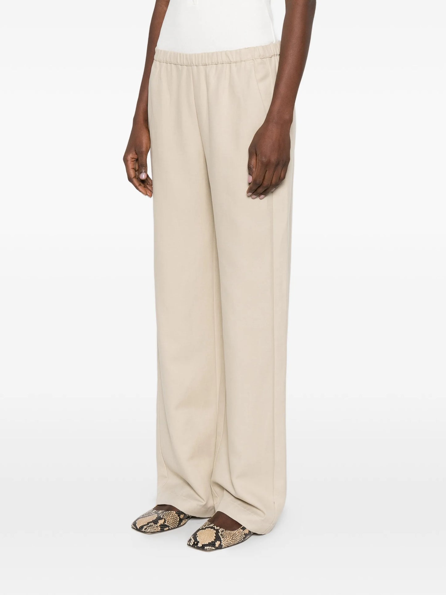 elasticated twill trousers