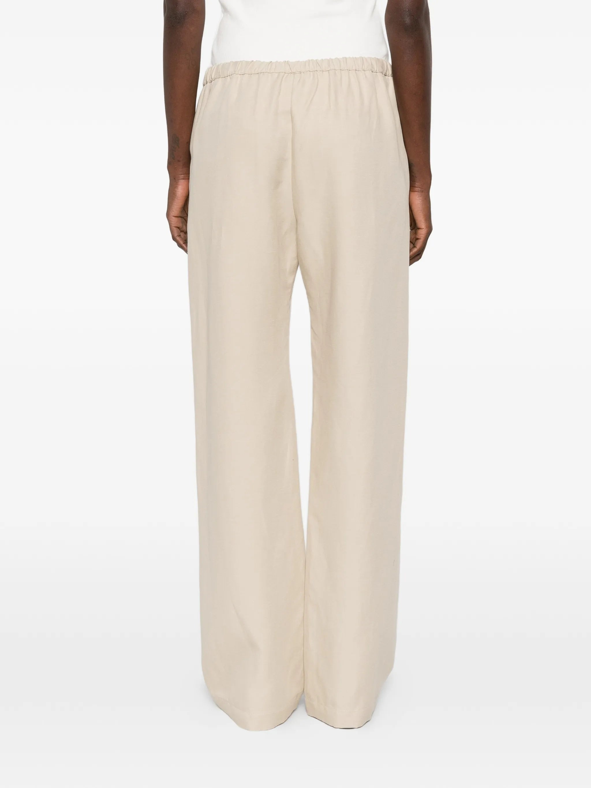 elasticated twill trousers