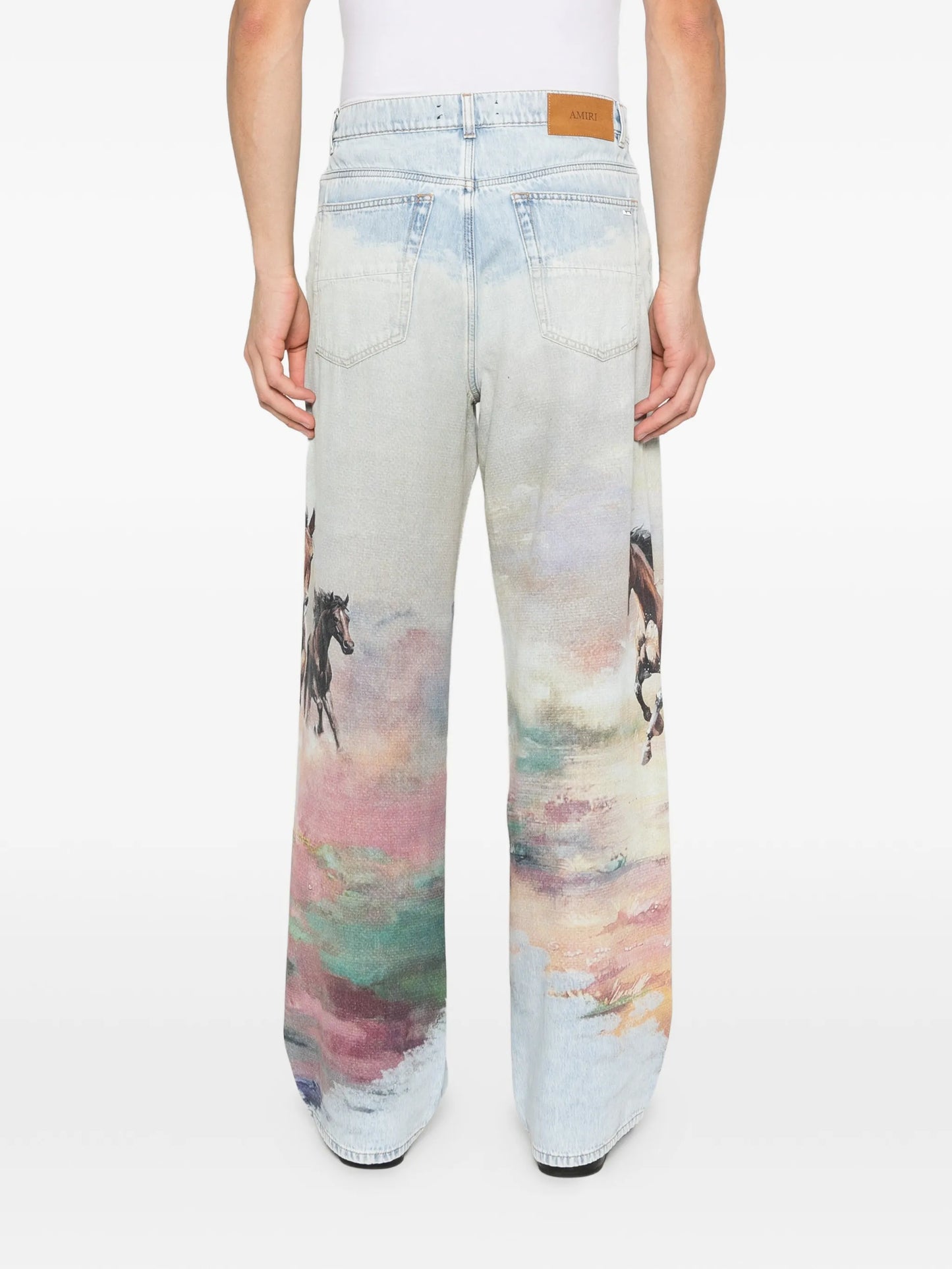 horse-print jeans
