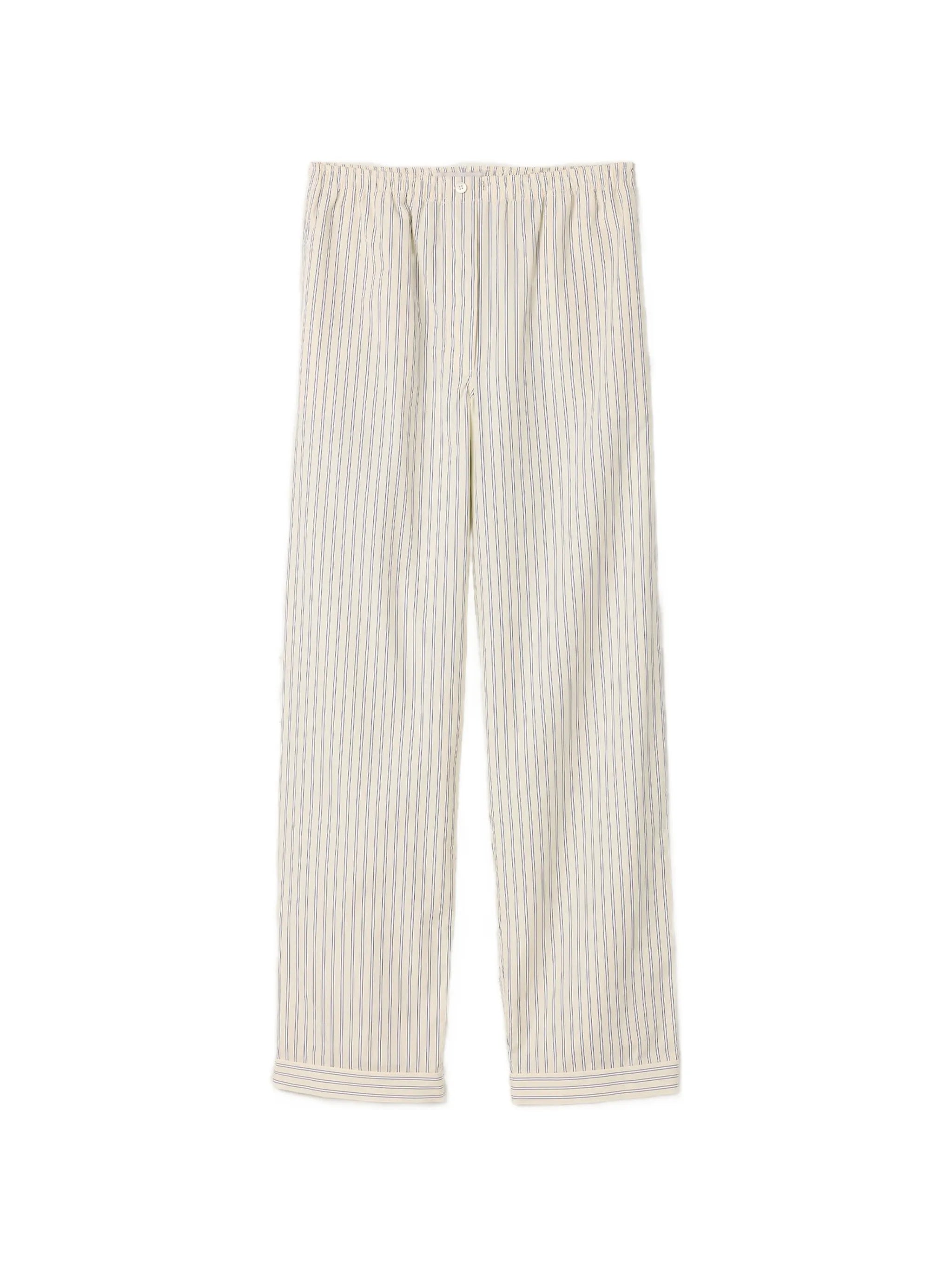 striped poplin pajama pants