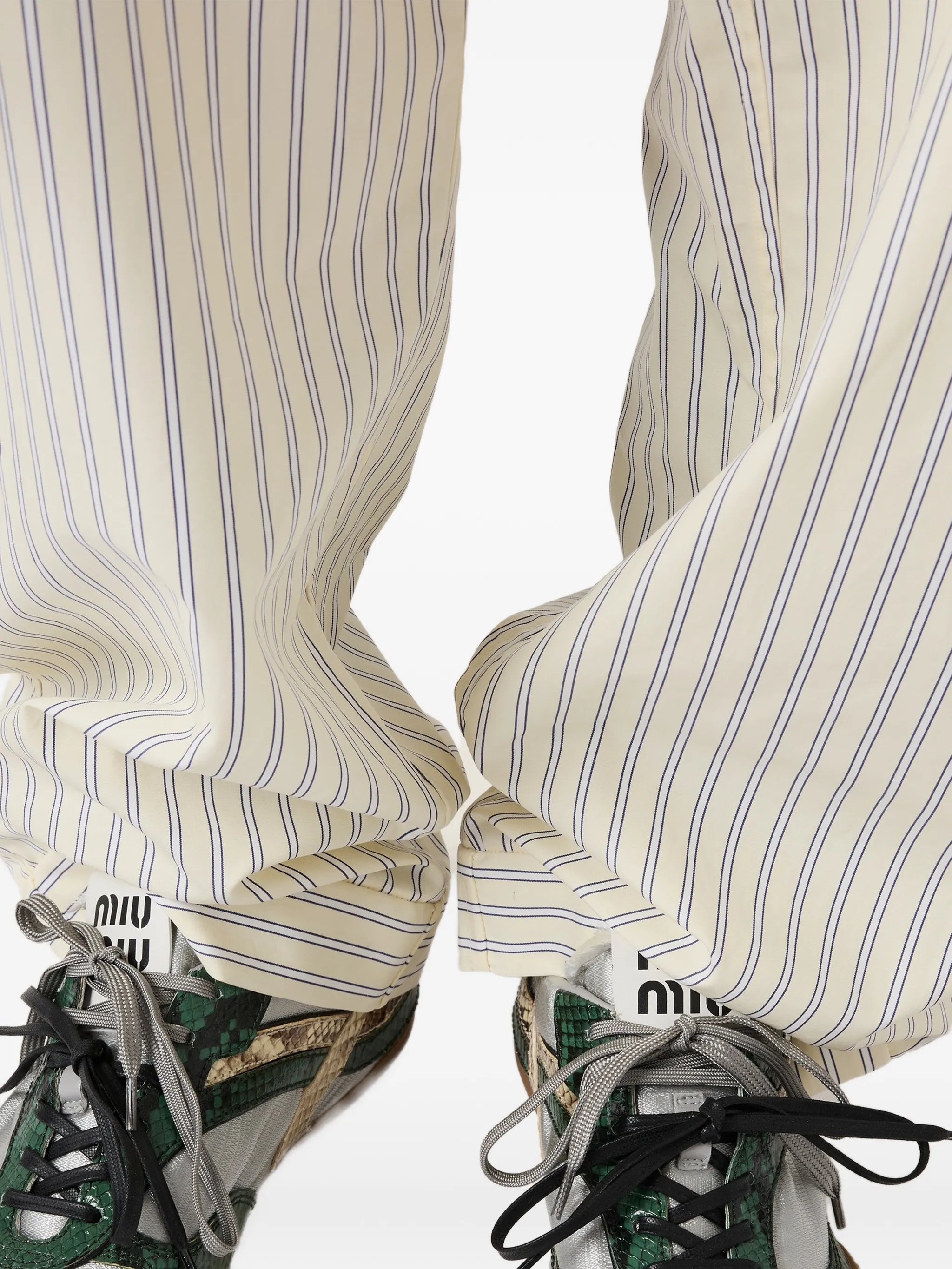 striped poplin pajama pants