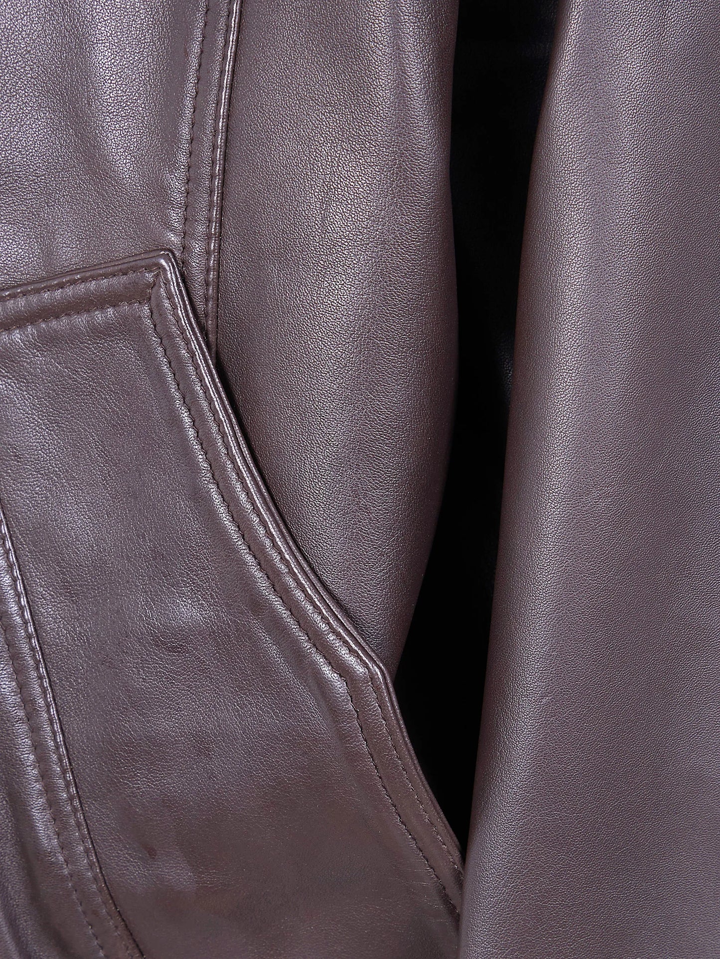 buttoned leather jacket