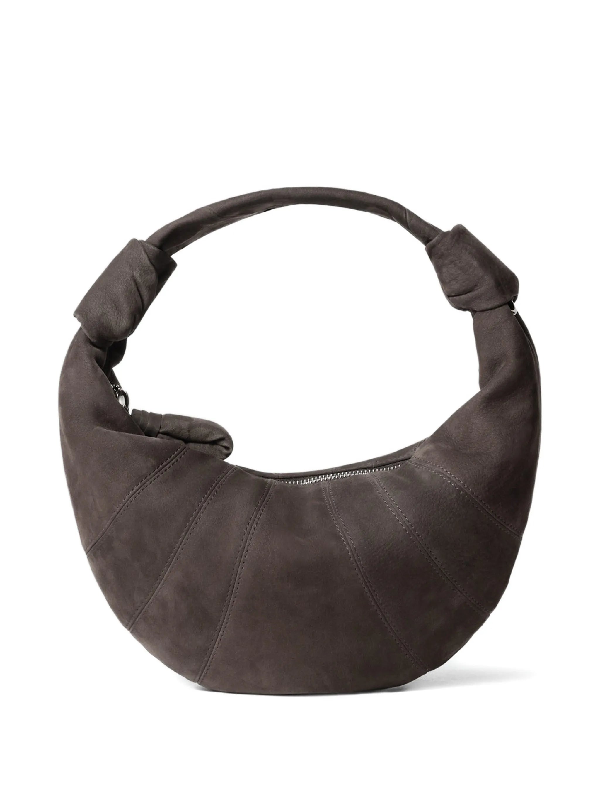 mini Fortune Croissant bag in alpaca nubuck