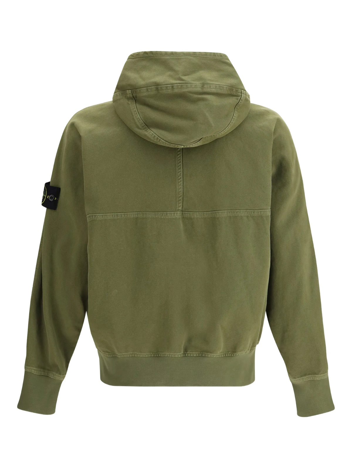 6100068 organic panama cotton Old effect oversized-fit zip-up hoodie jacket with pockets