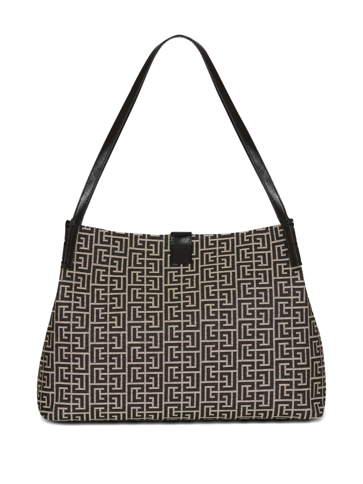 medium Release Shopper bag in monogram jacquard and calfskin leather